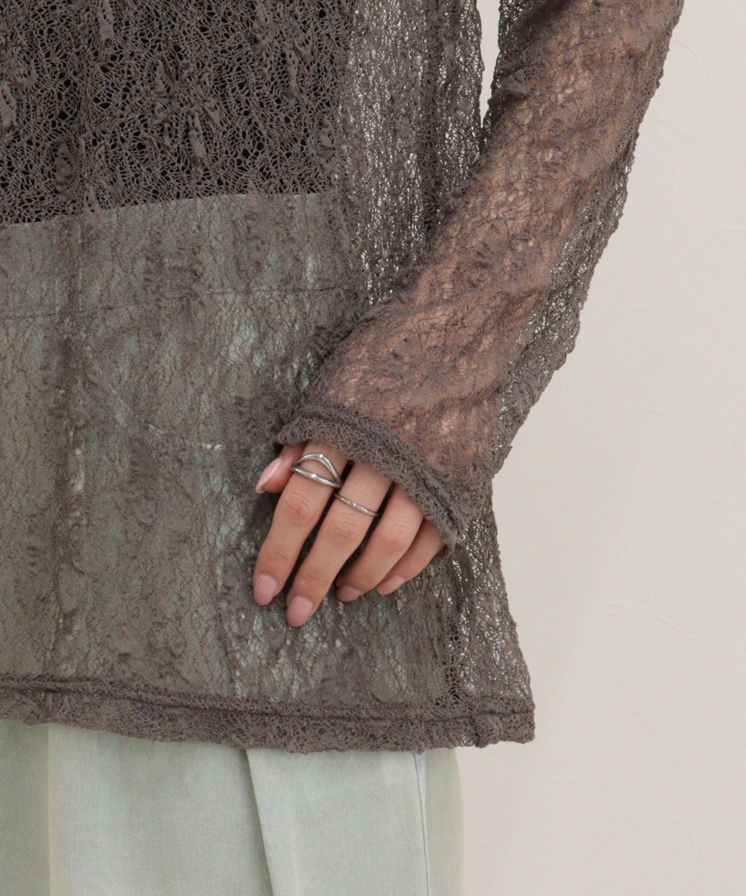 FREDY & GLOSTER(フレディ アンド グロスター) シアーレースロンTシャツ