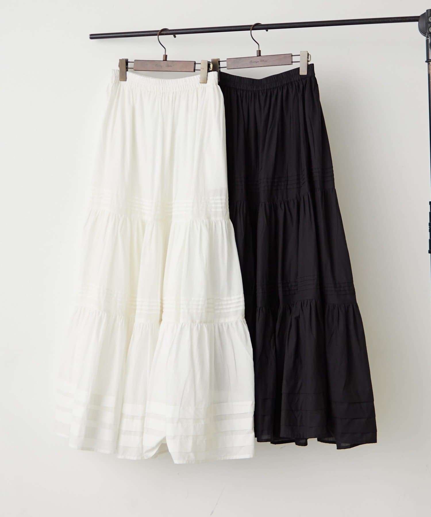 Remind me and forever(リマインドミーアンドフォーエバー) ピンタックティアードスカート