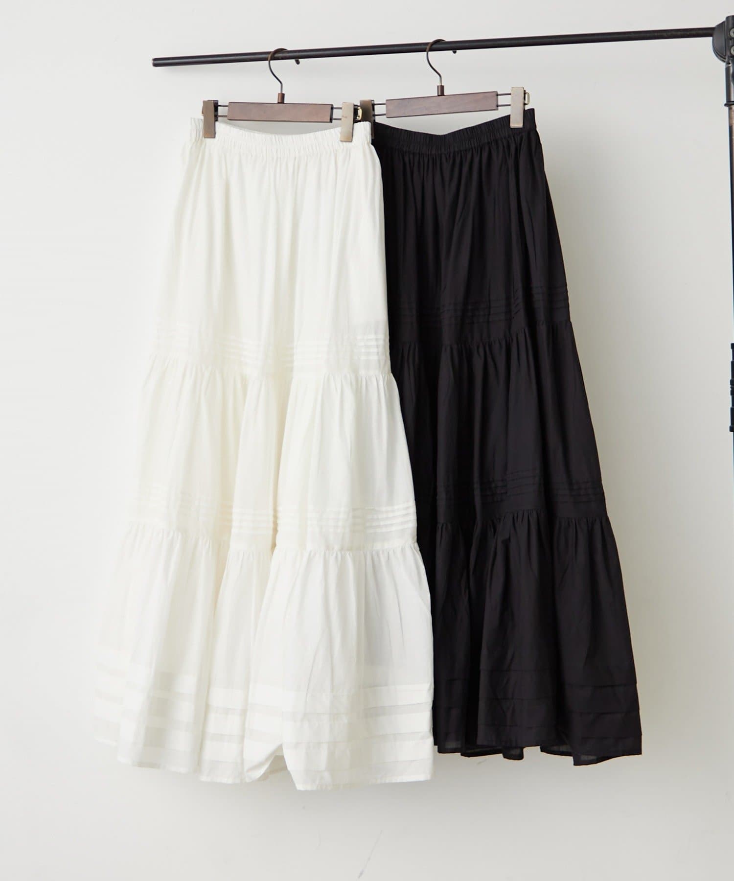 Remind me and forever(リマインドミーアンドフォーエバー) 【India series】【NAO】ピンタックティアードスカート