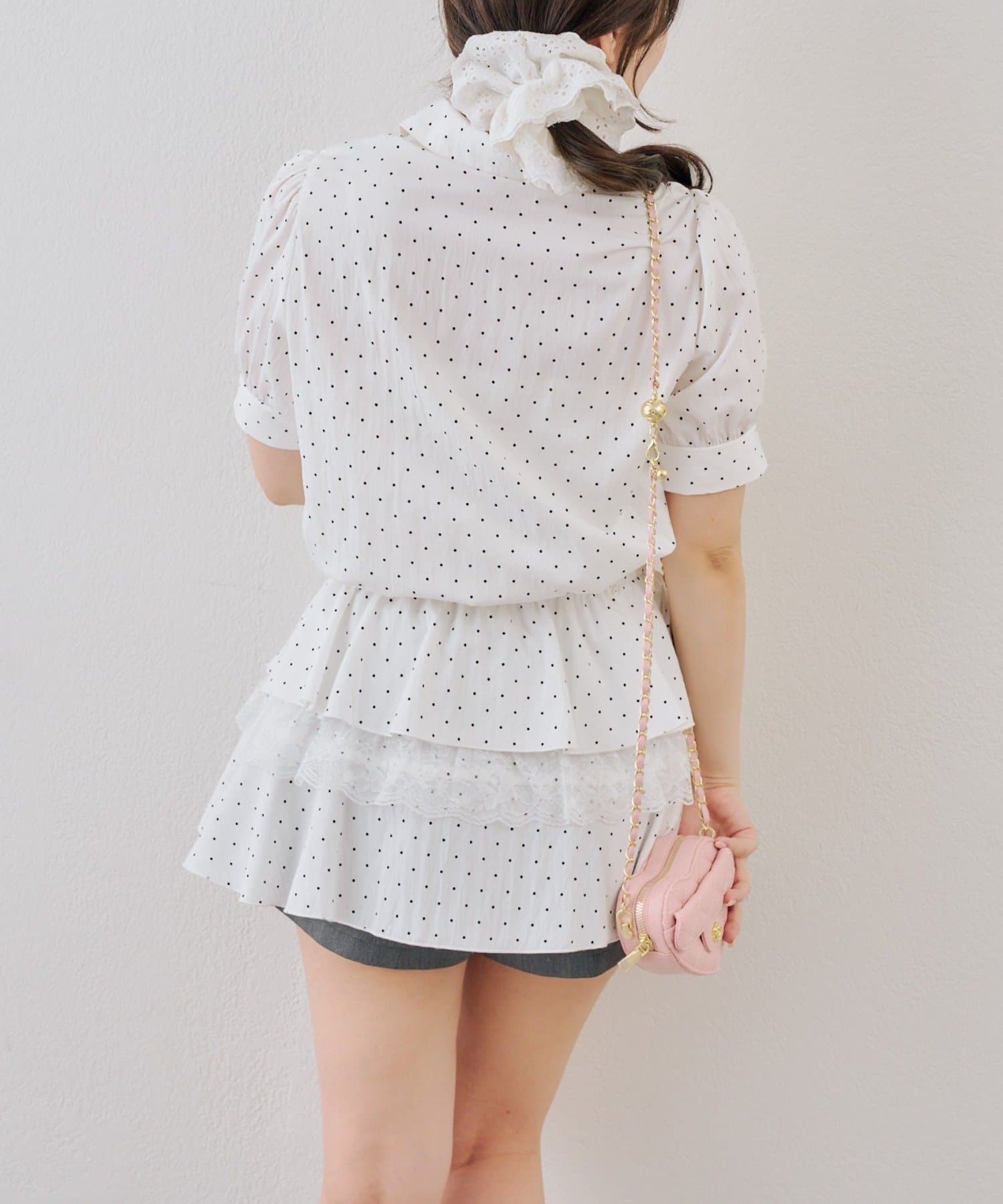 NICE CLAUP / OLIVE des OLIVE OUTLET(ナイスクラップ  / オリーブ デ オリーブ アウトレット) 【continuer】裾ティアードミニワンピ