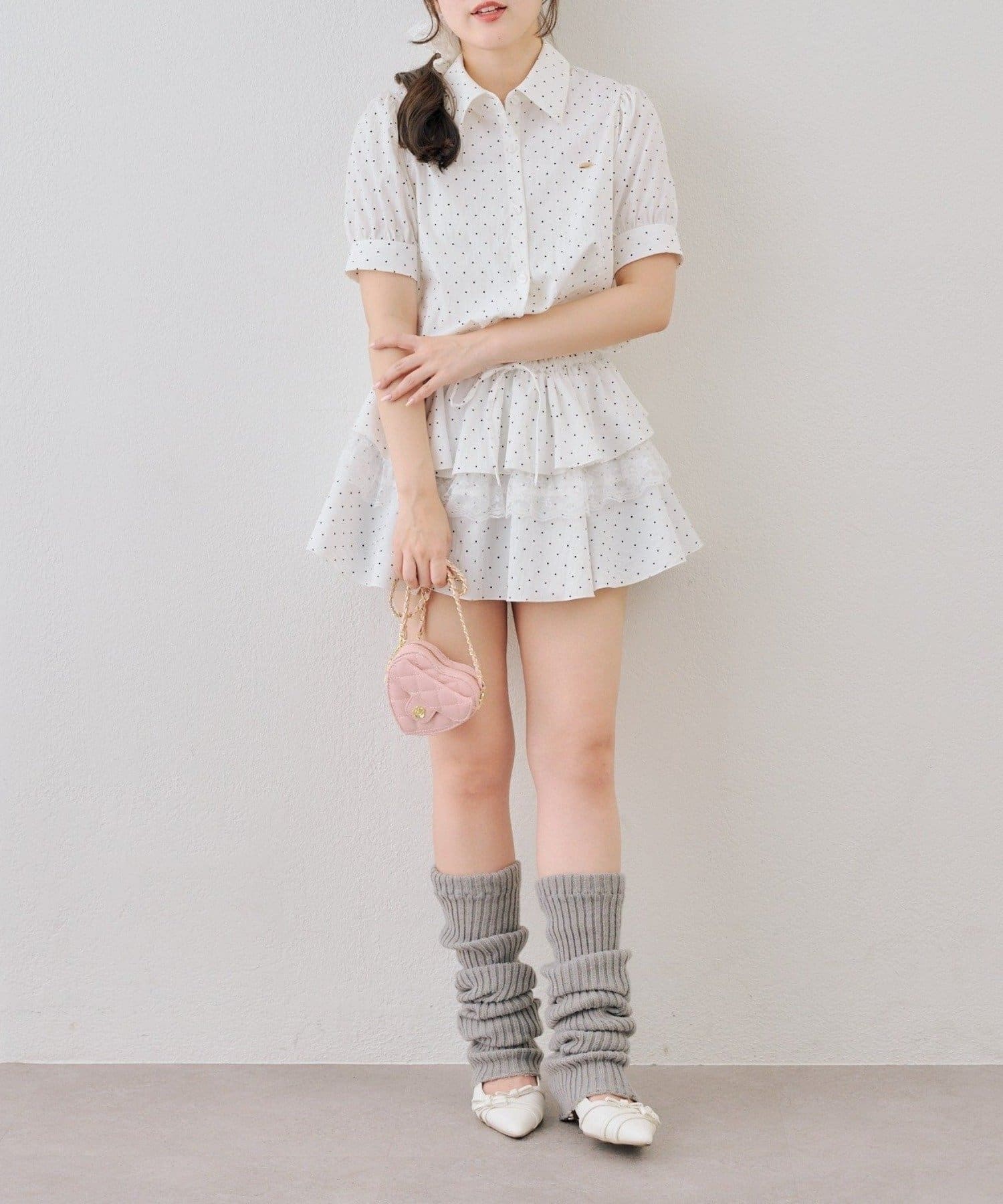 NICE CLAUP / OLIVE des OLIVE OUTLET(ナイスクラップ  / オリーブ デ オリーブ アウトレット) 【continuer】裾ティアードミニワンピ