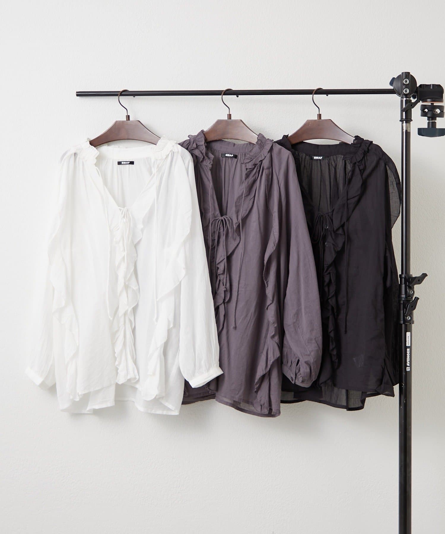 Remind me and forever(リマインドミーアンドフォーエバー) 【India series】夏も快適OTONAフリルブラウス