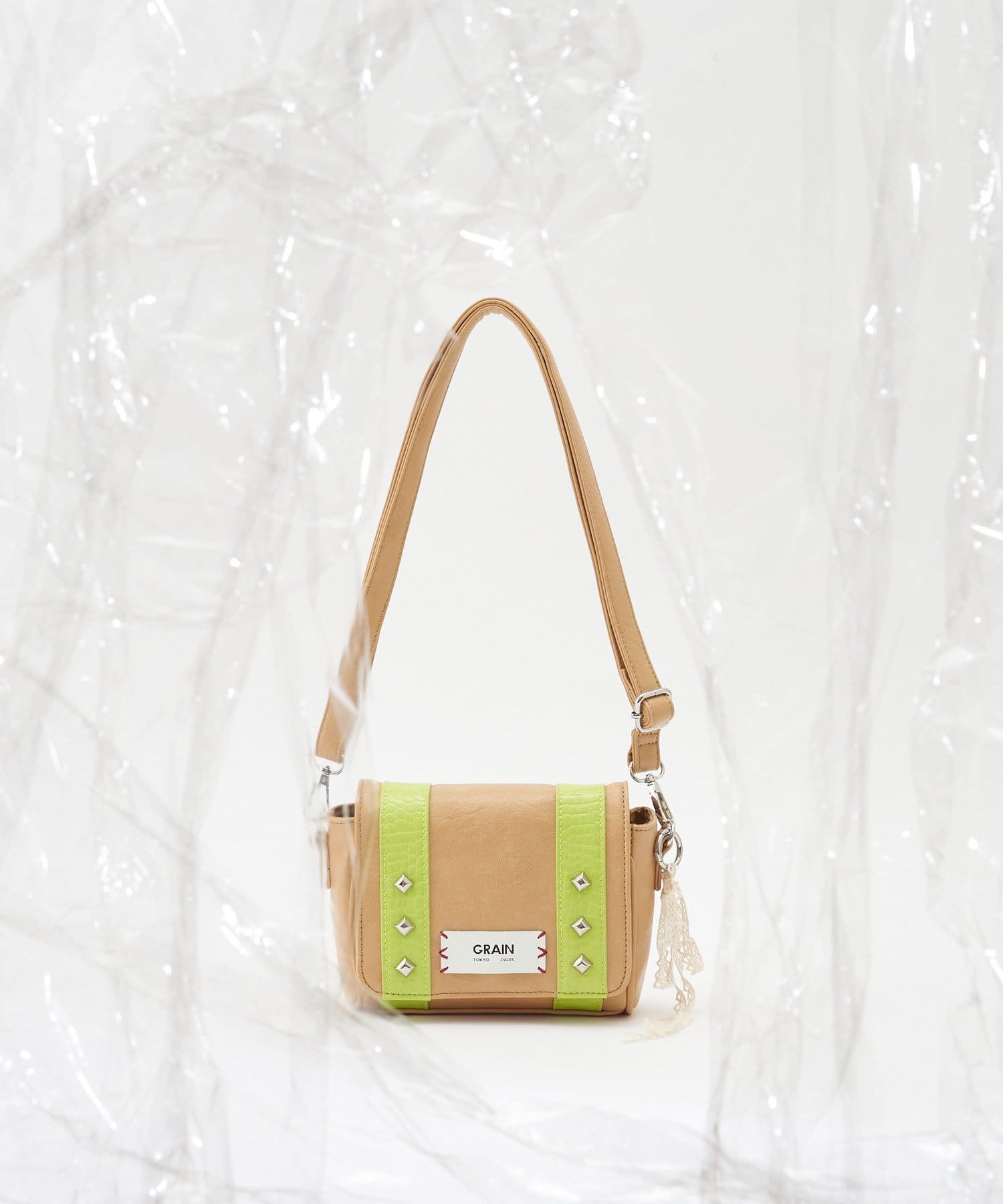 CIAOPANIC(チャオパニック) 【GRAIN/グレイン】クロココンビスタッズミニショルダーバッグ