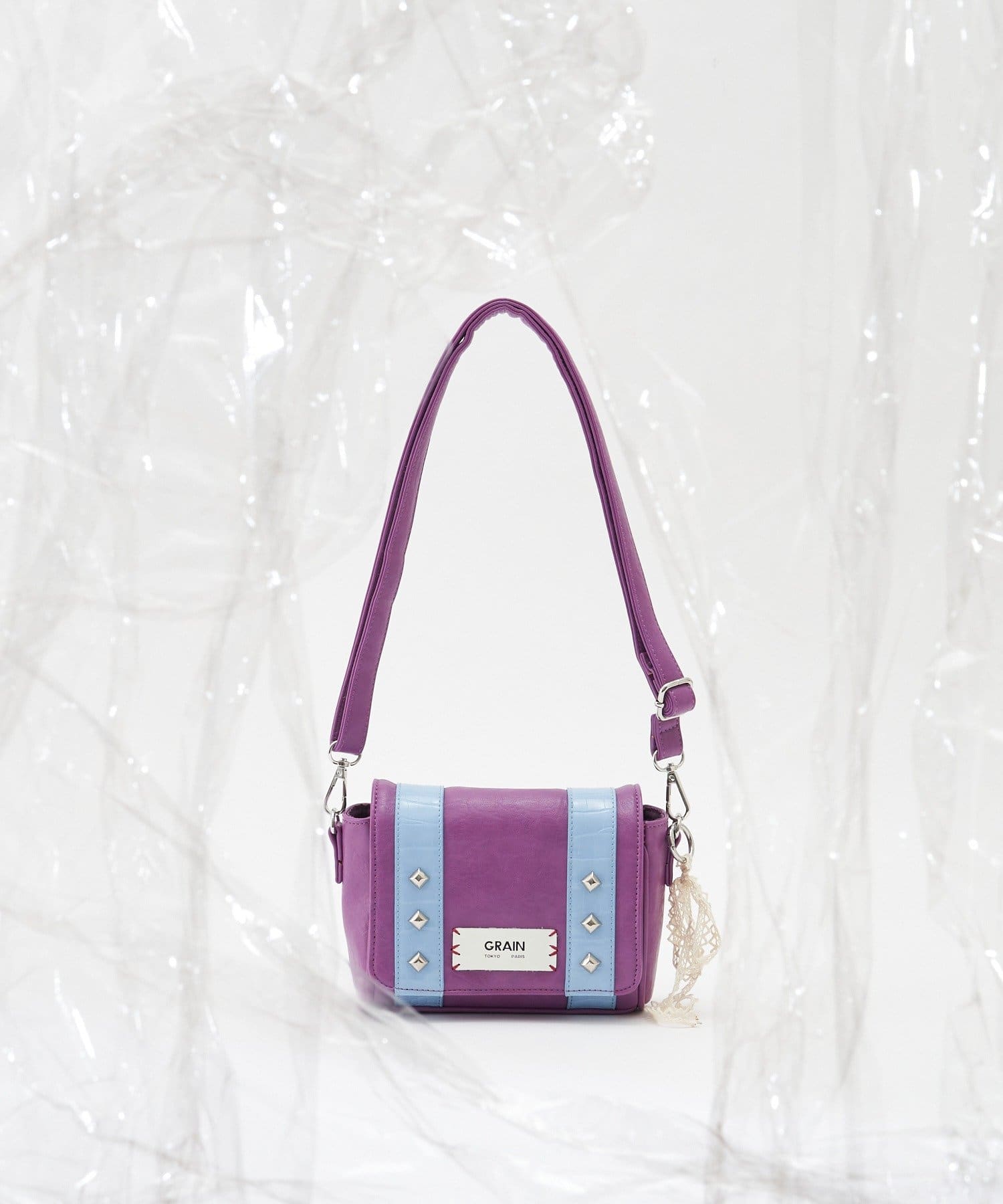 CIAOPANIC(チャオパニック) 【GRAIN/グレイン】クロココンビスタッズミニショルダーバッグ