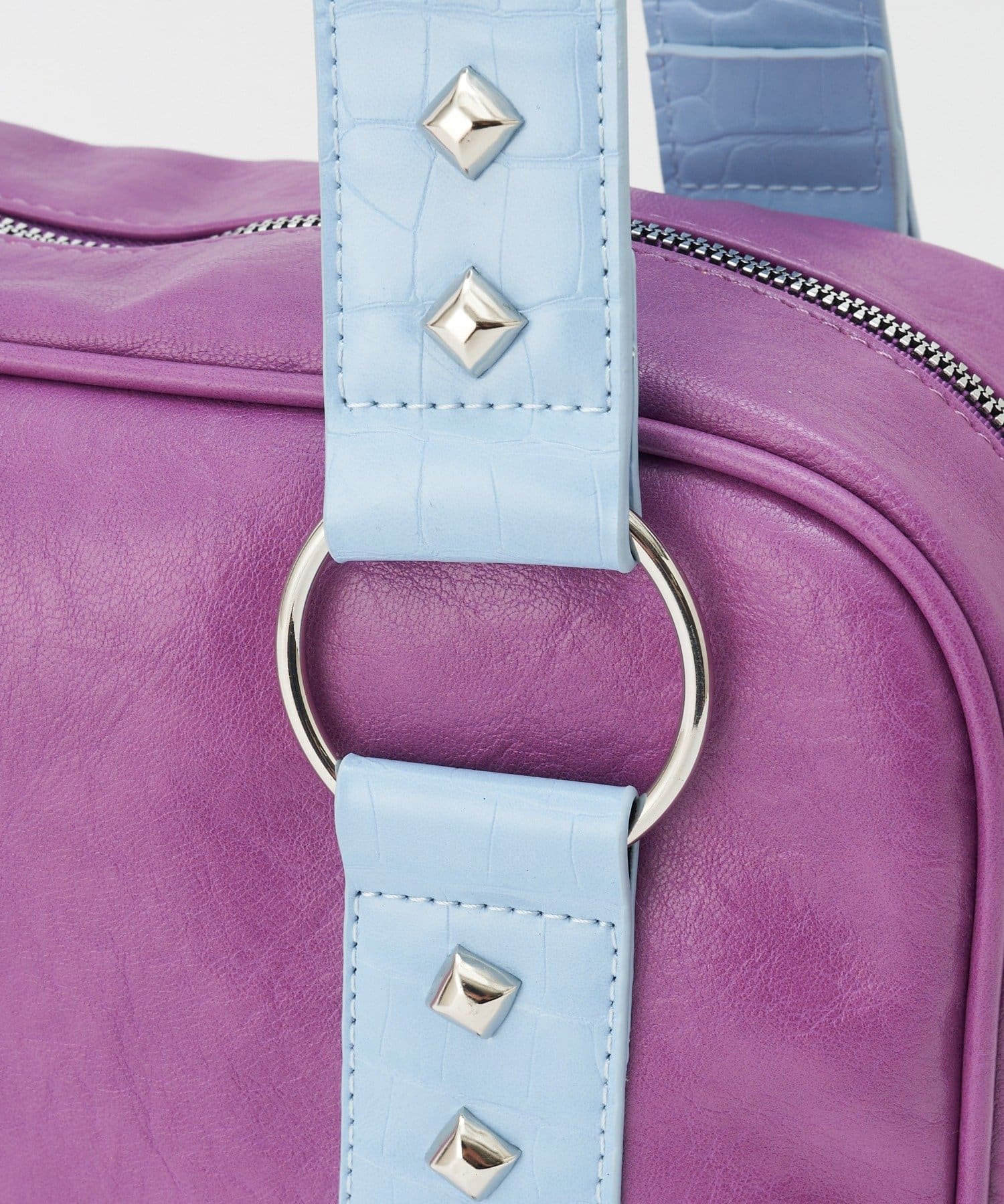 CIAOPANIC(チャオパニック) 【GRAIN/グレイン】クロココンビスタッズボストンバッグ