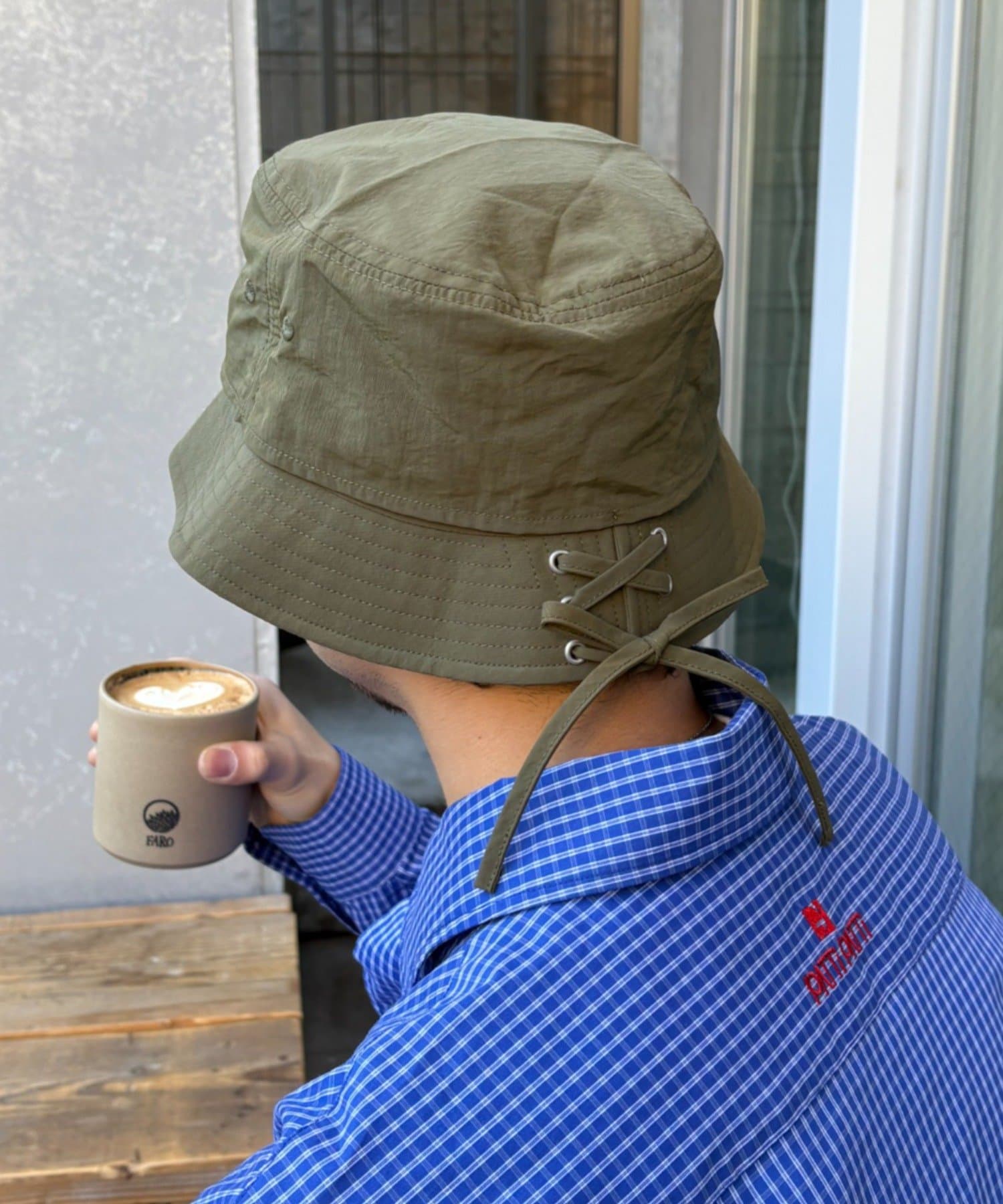 CIAOPANIC TYPY(チャオパニックティピー) 【UNISEX】レースアップナイロンバケットハット