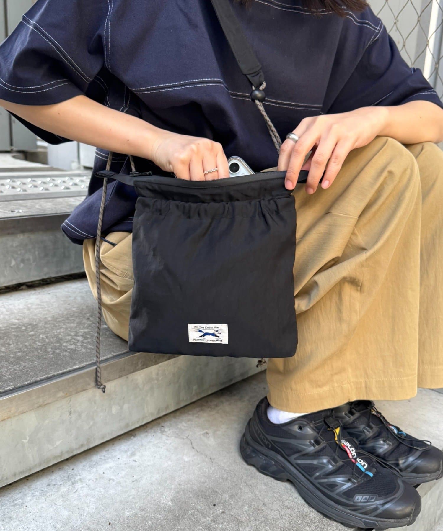 CIAOPANIC TYPY(チャオパニックティピー) 【UNISEX】【FOX別注】スクエアナイロンサコッシュ