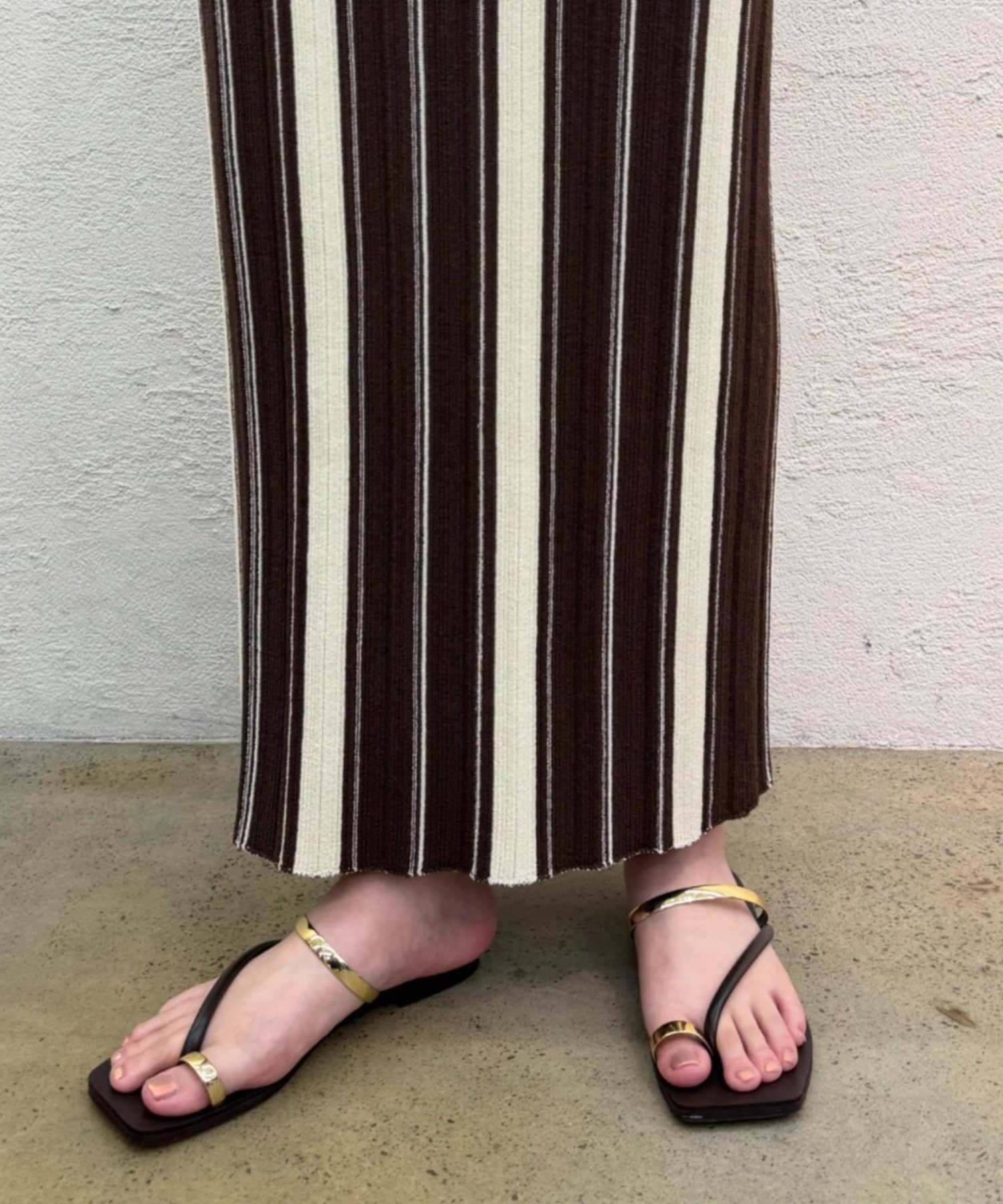 LOUNGEDRESS(ラウンジドレス) マルチストライプニットスカート