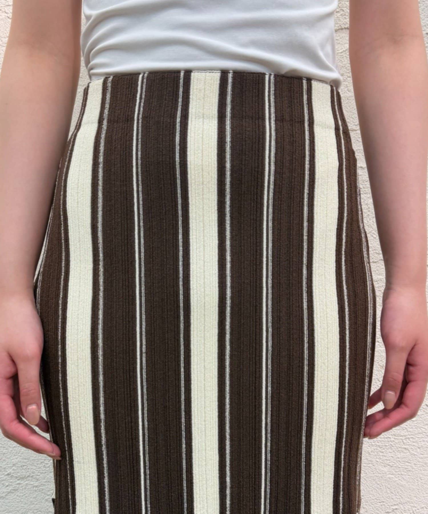 LOUNGEDRESS(ラウンジドレス) マルチストライプニットスカート