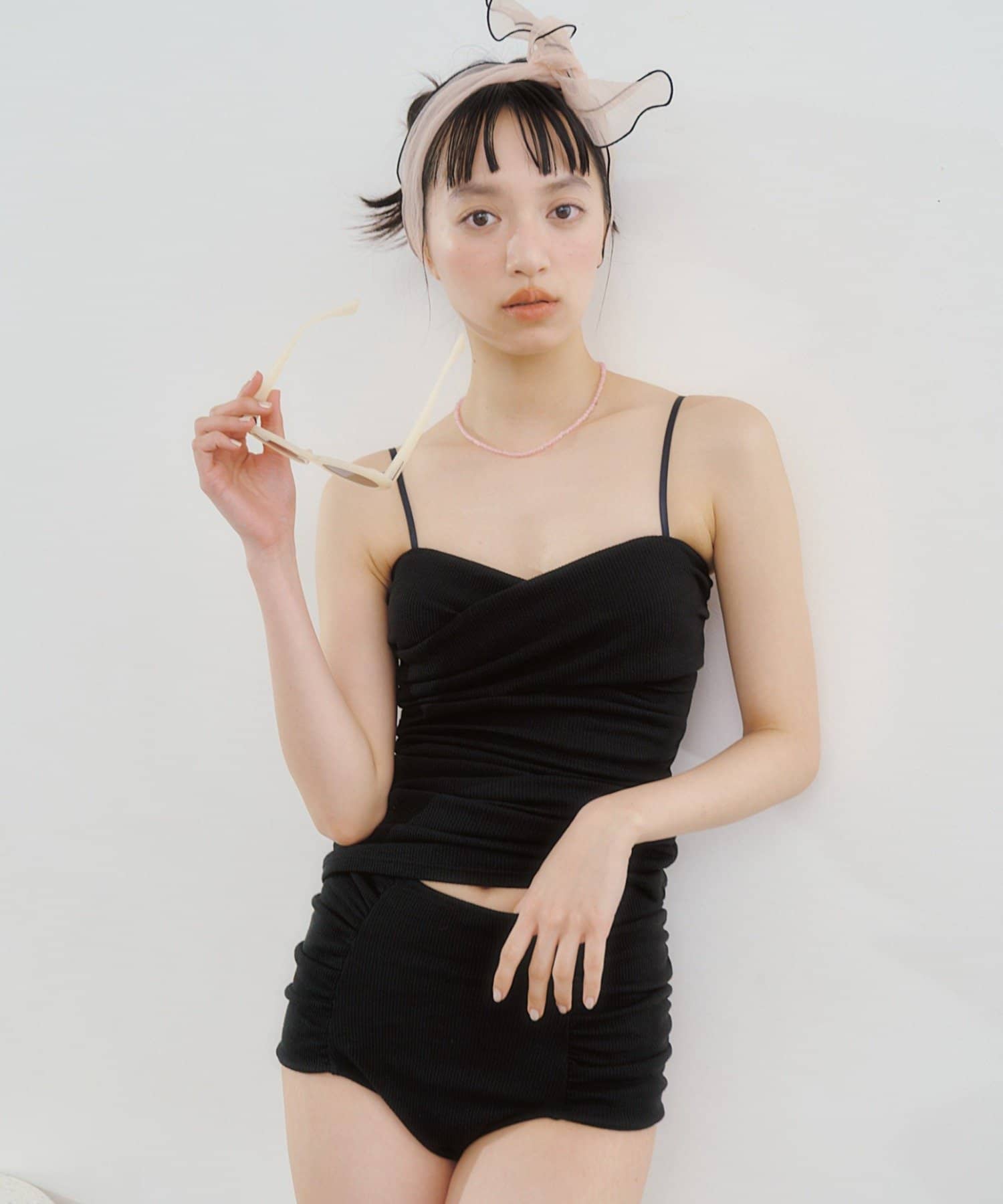 mystic(ミスティック) 【4/10(FRI) 12:00 予約START】《WEB限定》クロスギャザーミニワンピスイムウェア