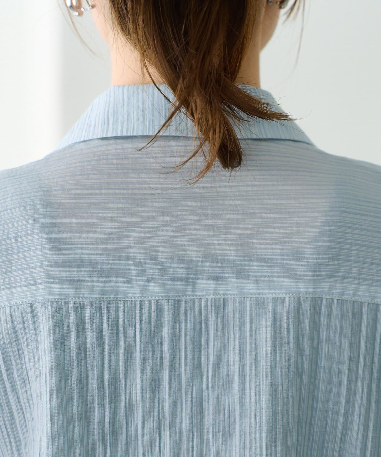 DISCOAT(ディスコート) 【Enlude】ストライプオープンカラー半袖シャツ《ユニセックス》