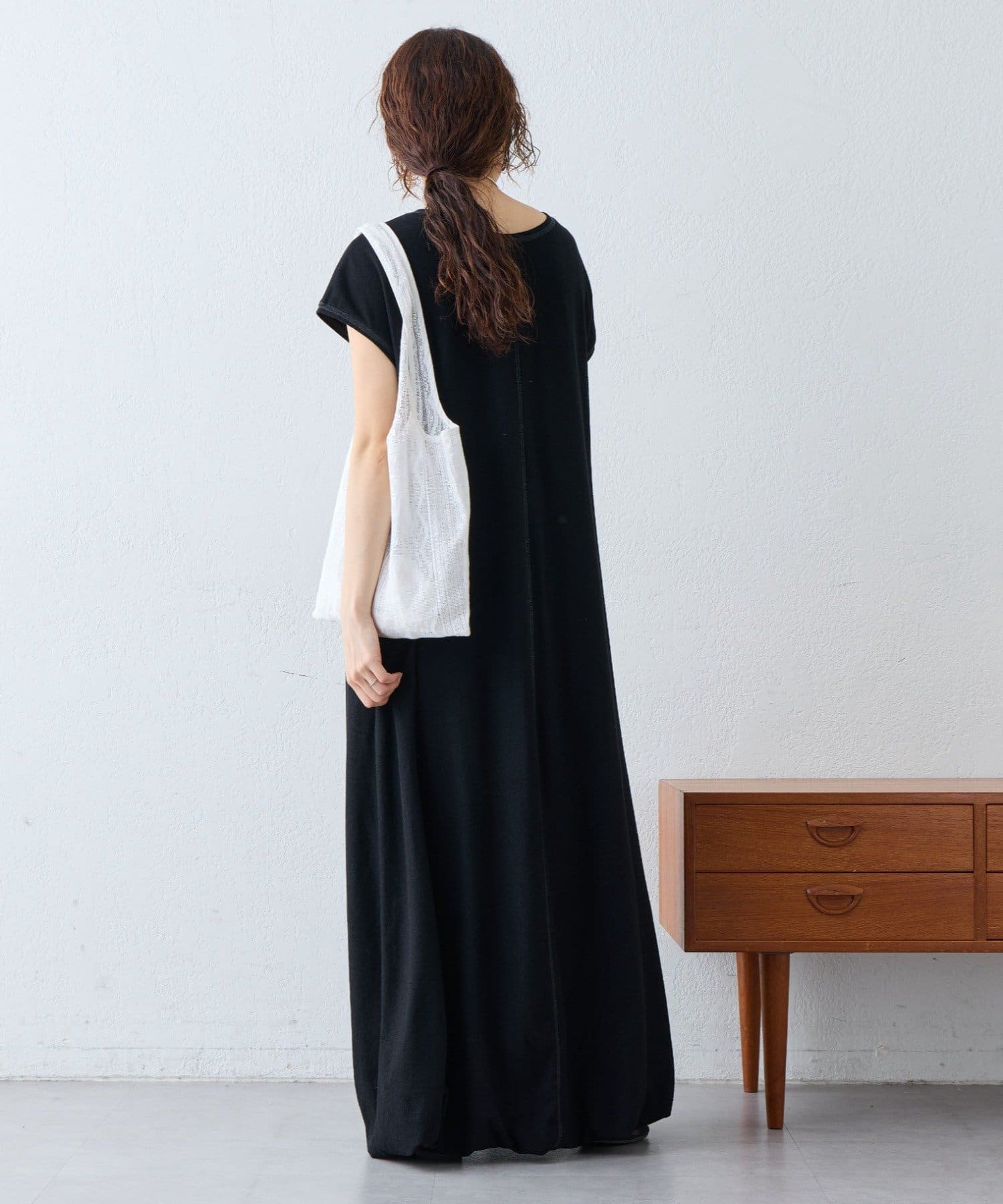 CIAOPANIC TYPY(チャオパニックティピー) 【さらっと快適】微配色ステッチドライタッチ裾バルーンカットソーワンピース