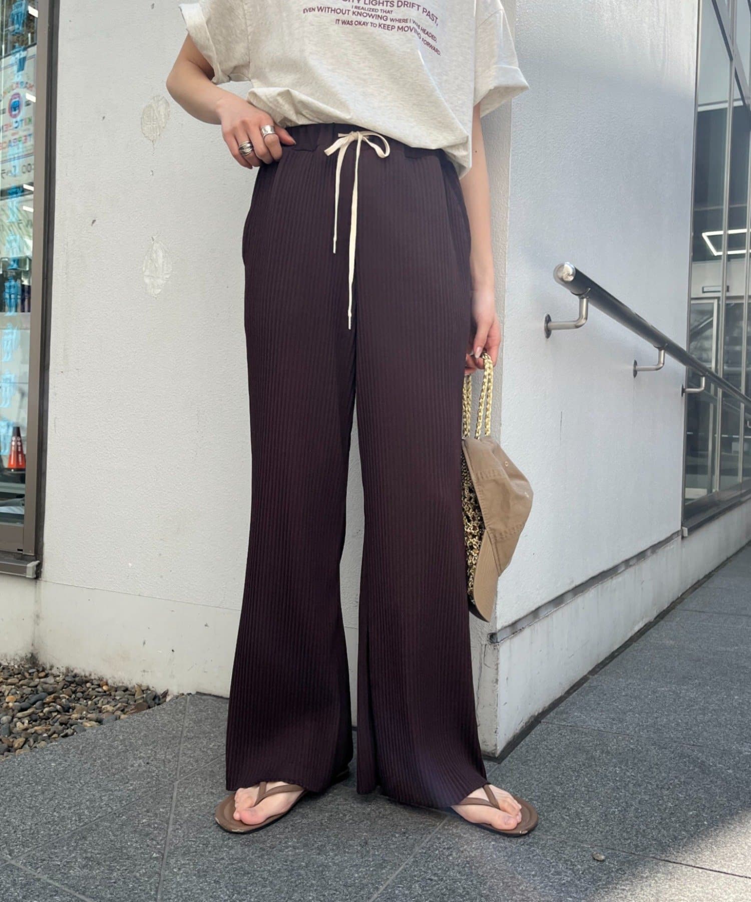 CIAOPANIC TYPY(チャオパニックティピー) 【セルフカット/3サイズ展開】カットプリーツフレアイージーパンツ