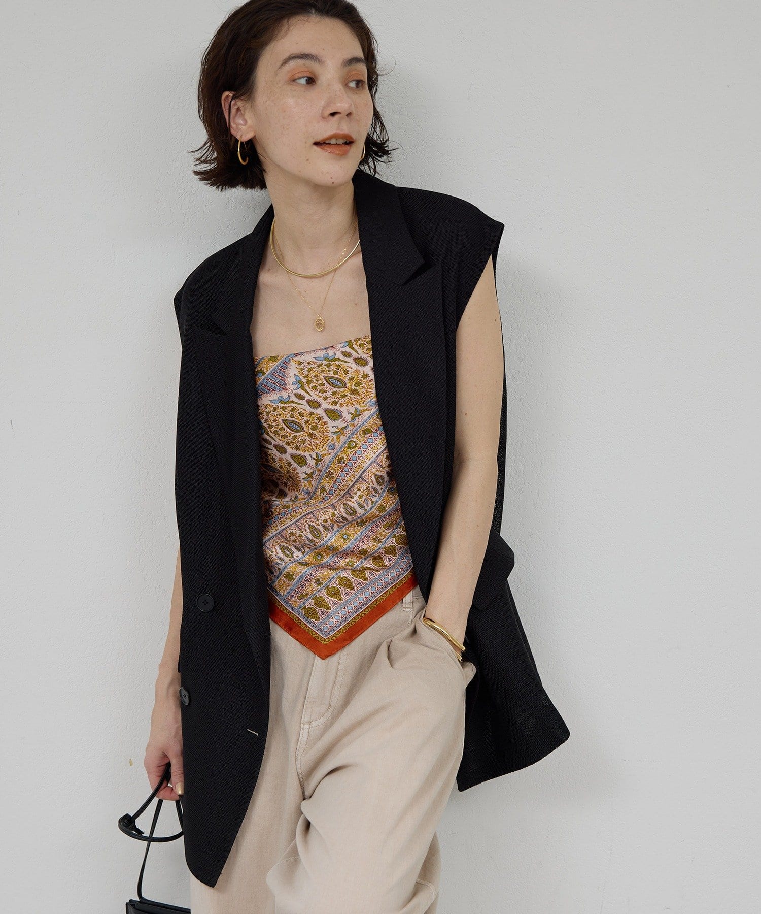 GALLARDAGALANTE(ガリャルダガランテ) メッシュダブルジレ