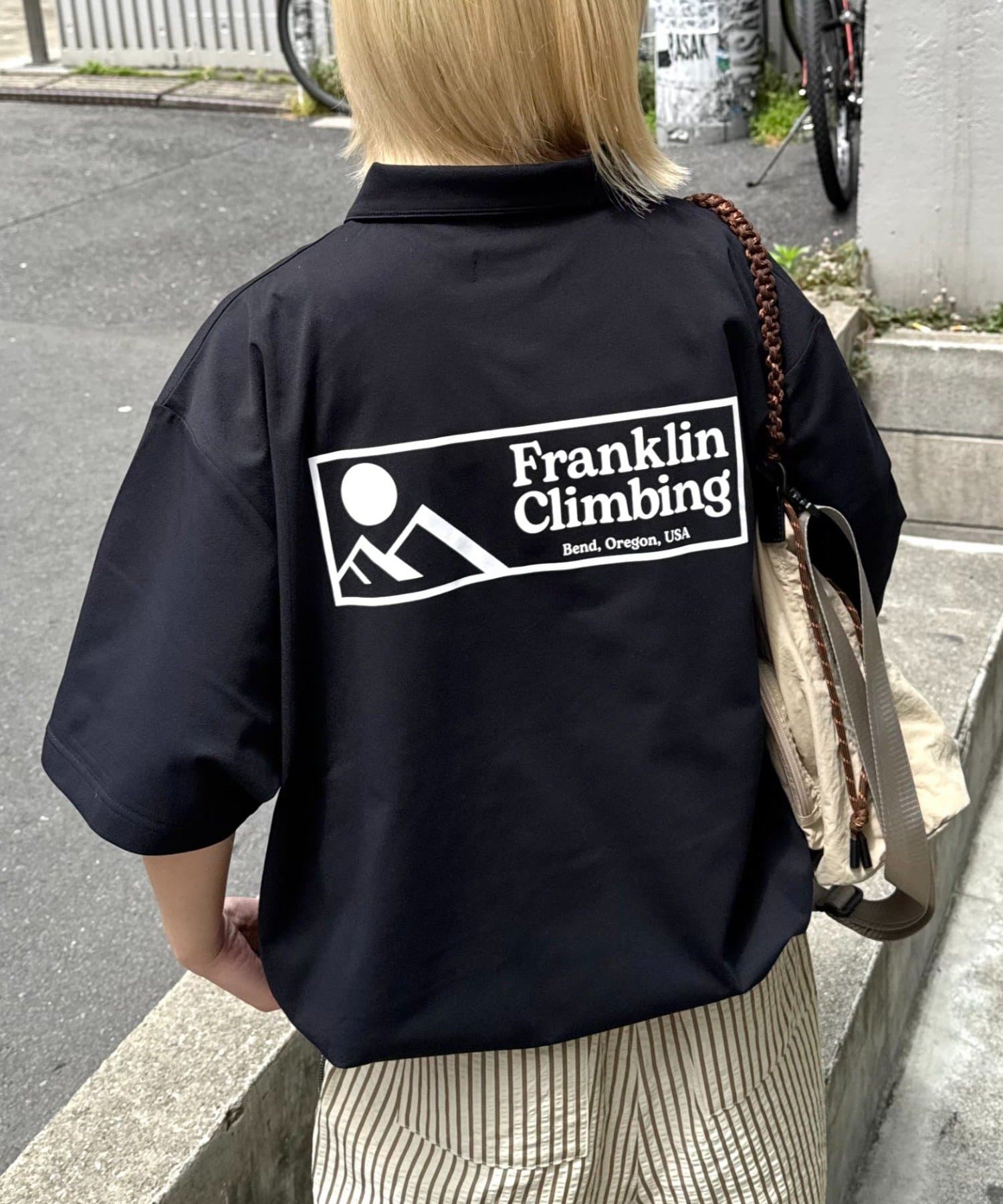 CIAOPANIC TYPY(チャオパニックティピー) 【Franklin Climbing】【ユニセックス】essentialバックプリントポロシャツ