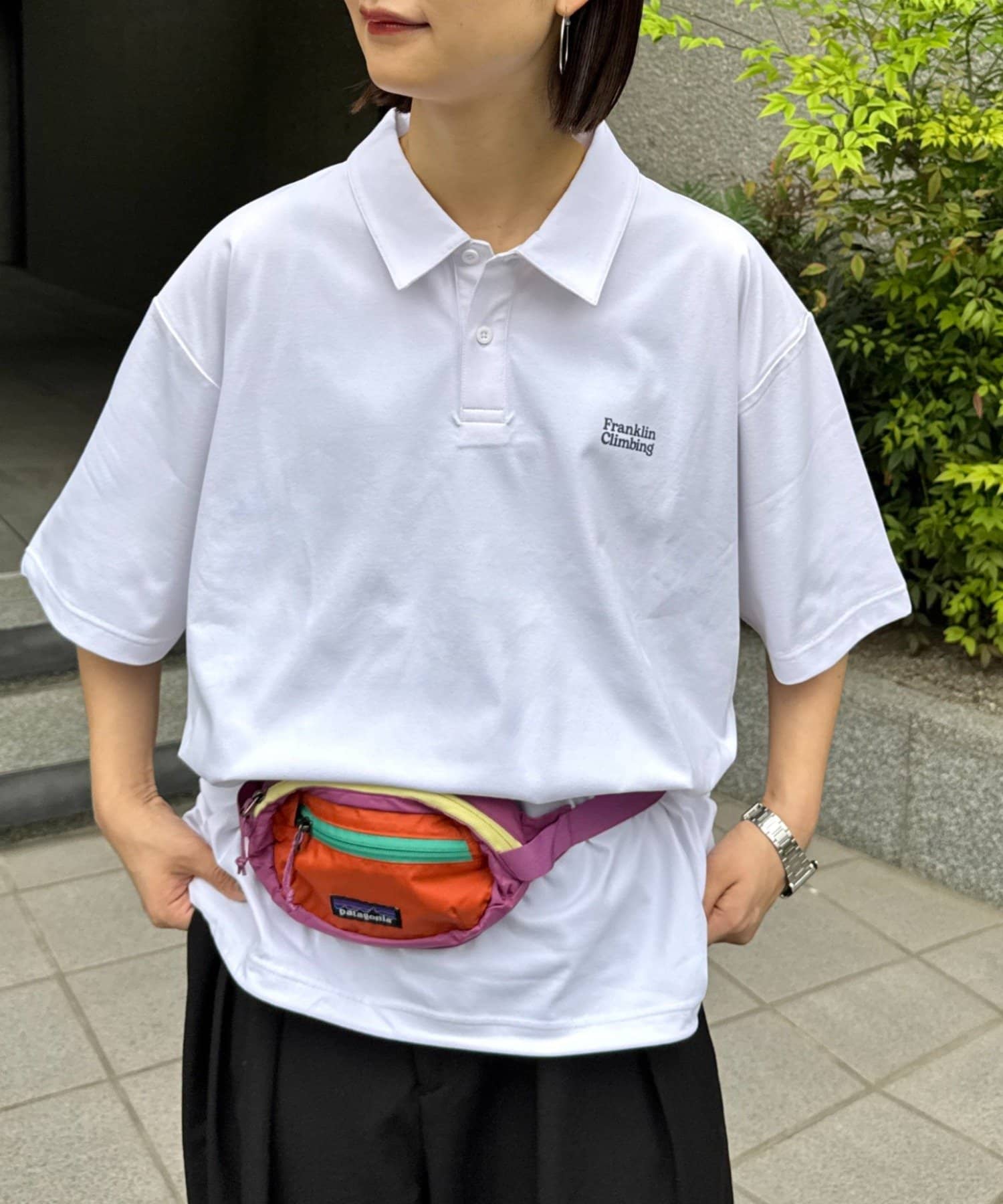 CIAOPANIC TYPY(チャオパニックティピー) 【Franklin Climbing】【ユニセックス】essentialバックプリントポロシャツ