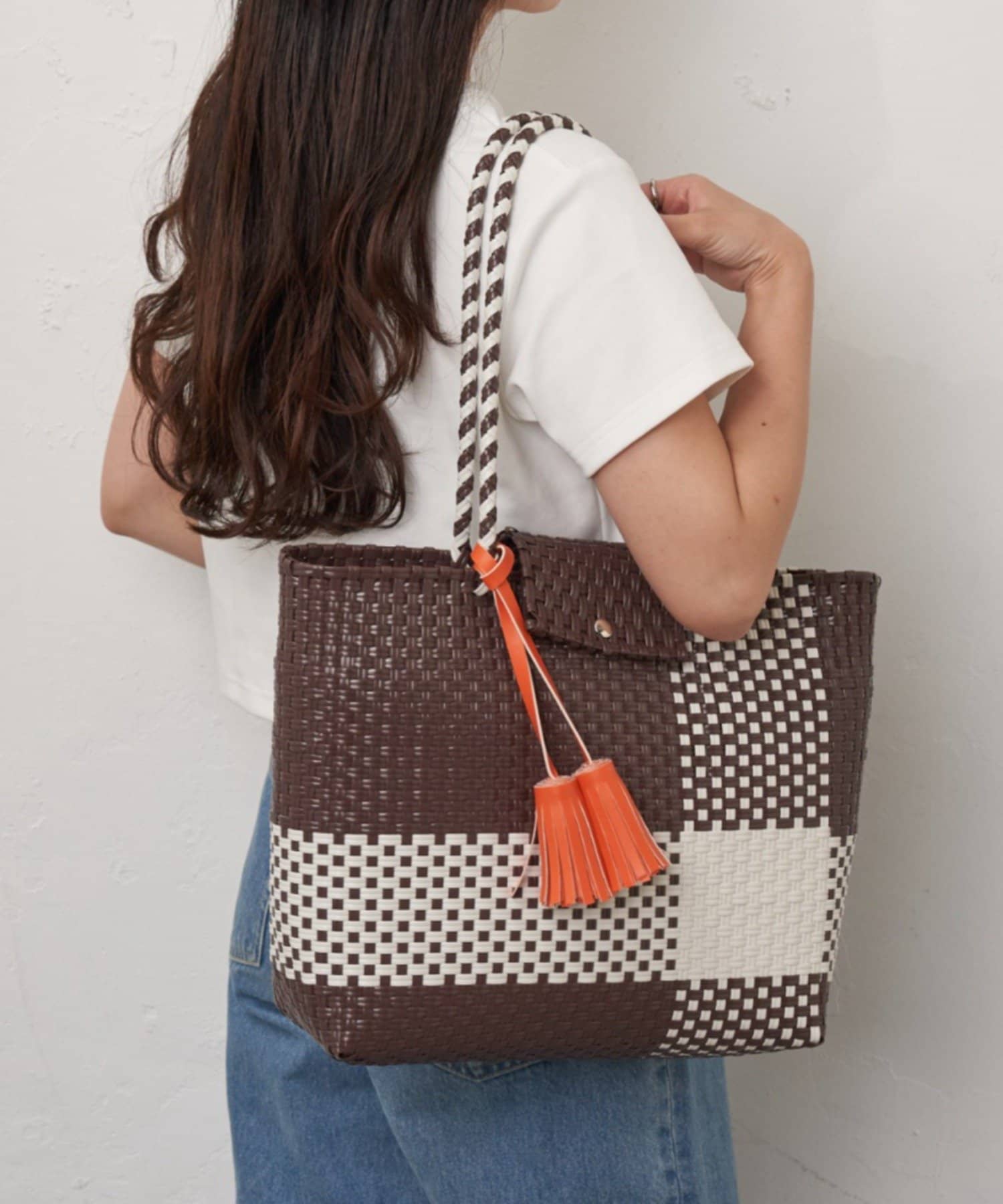 CIAOPANIC TYPY(チャオパニックティピー) :【大容量／軽量】フラップ付き柔らかメルカドバッグ