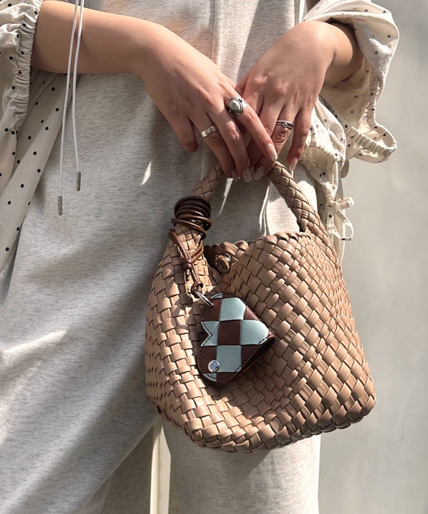 CIAOPANIC TYPY(チャオパニックティピー) :キーホルダー付き2WAYレザーメッシュバッグ