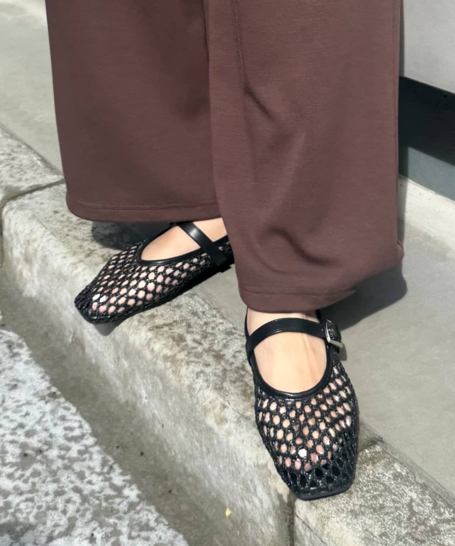 CIAOPANIC TYPY(チャオパニックティピー) :【S～XL展開】メッシュ編みジュートスクエアパンプス