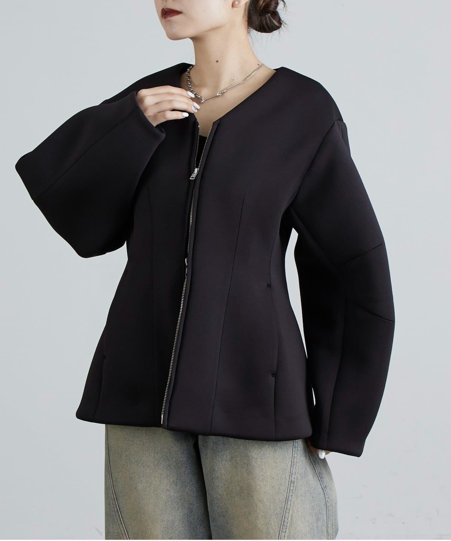 OUTLET(アウトレット) 【Lui's】ダンボールシェイプダブルZIPジャケット