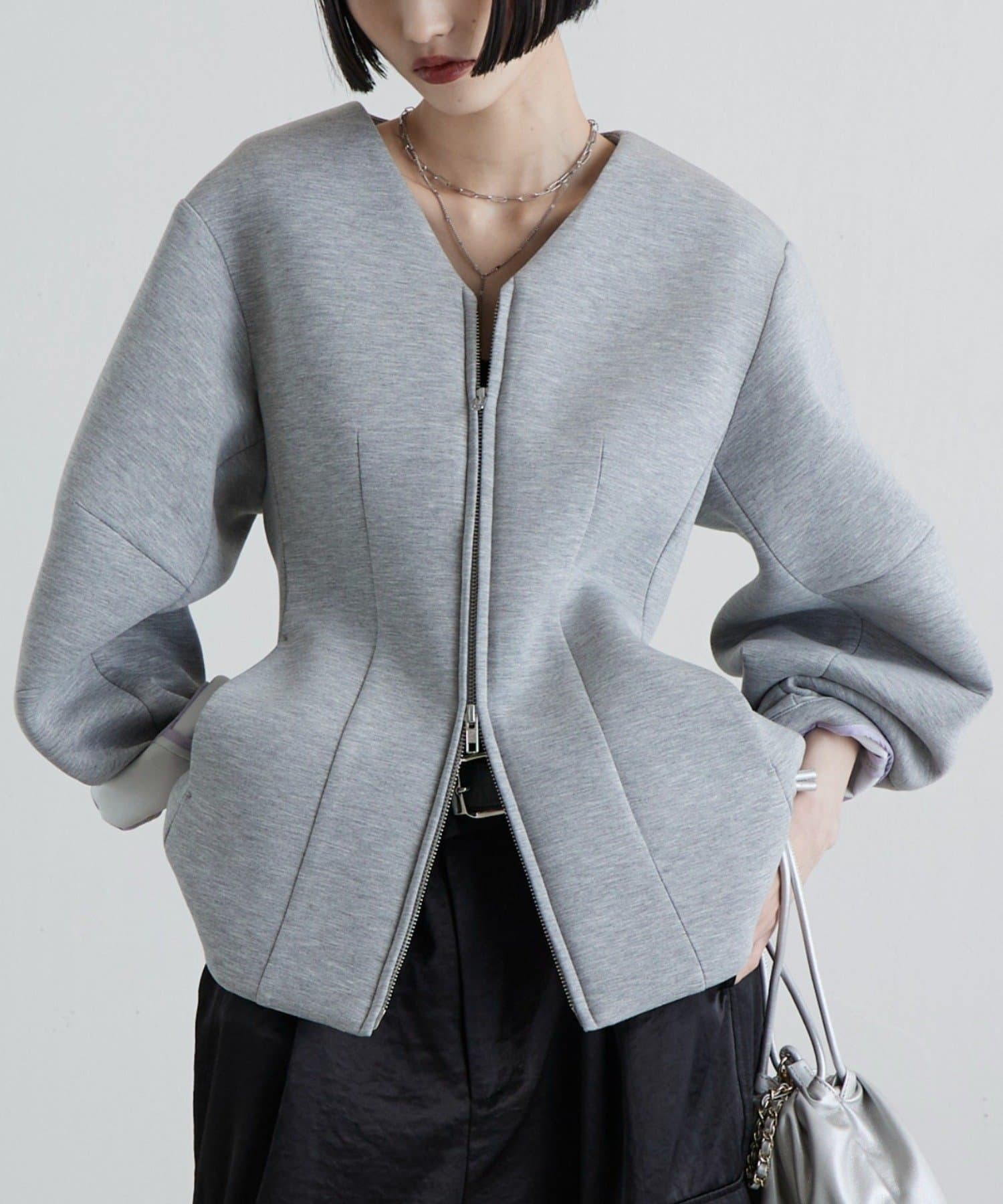 OUTLET(アウトレット) 【Lui's】ダンボールシェイプダブルZIPジャケット