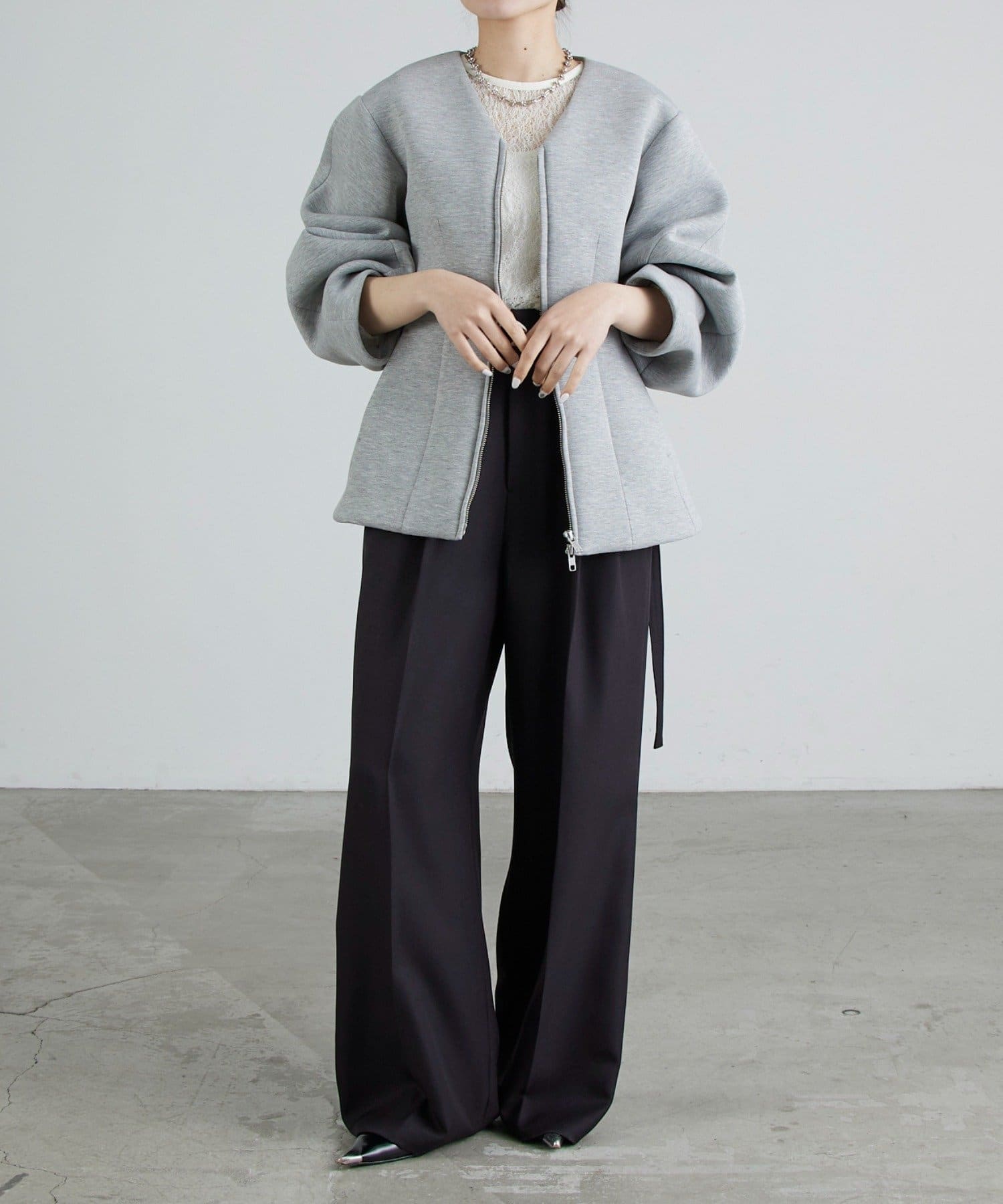 OUTLET(アウトレット) 【Lui's】ダンボールシェイプダブルZIPジャケット