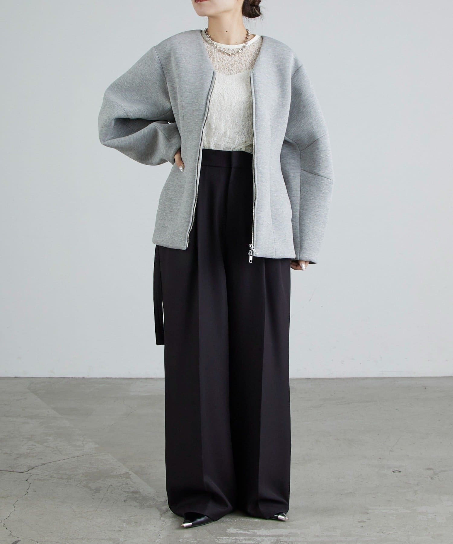 OUTLET(アウトレット) 【Lui's】ダンボールシェイプダブルZIPジャケット