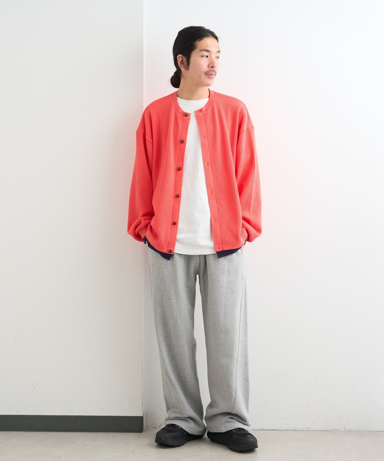 OUTLET(アウトレット) 【Kastane】BM ワッフルフェイクレイヤードカーディガン