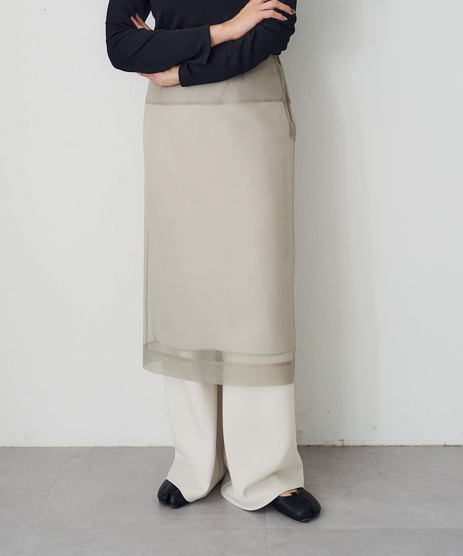 OUTLET(アウトレット) 【SHENERY】4WAYダブルレイヤードスカート