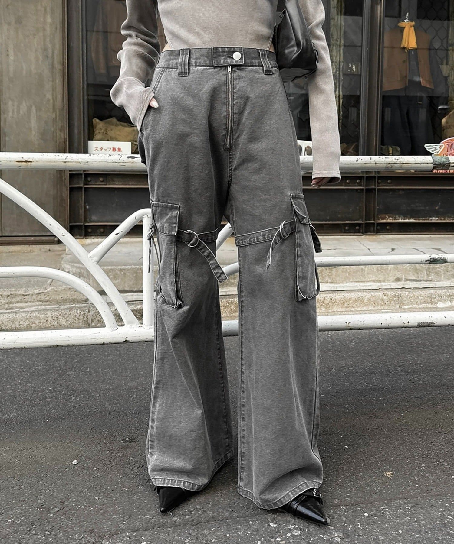 OUTLET(アウトレット) 【mline】ベルトデニムパンツ