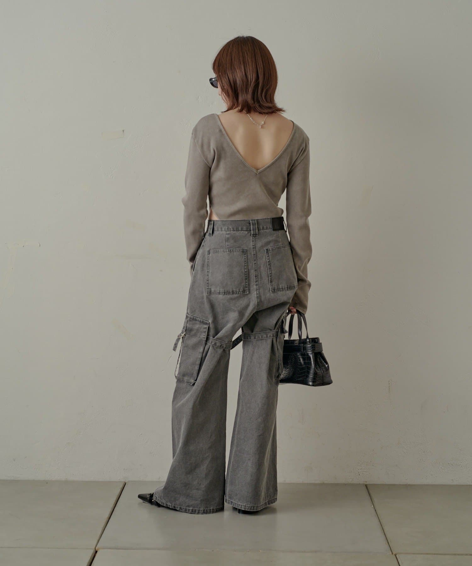 OUTLET(アウトレット) 【mline】ベルトデニムパンツ