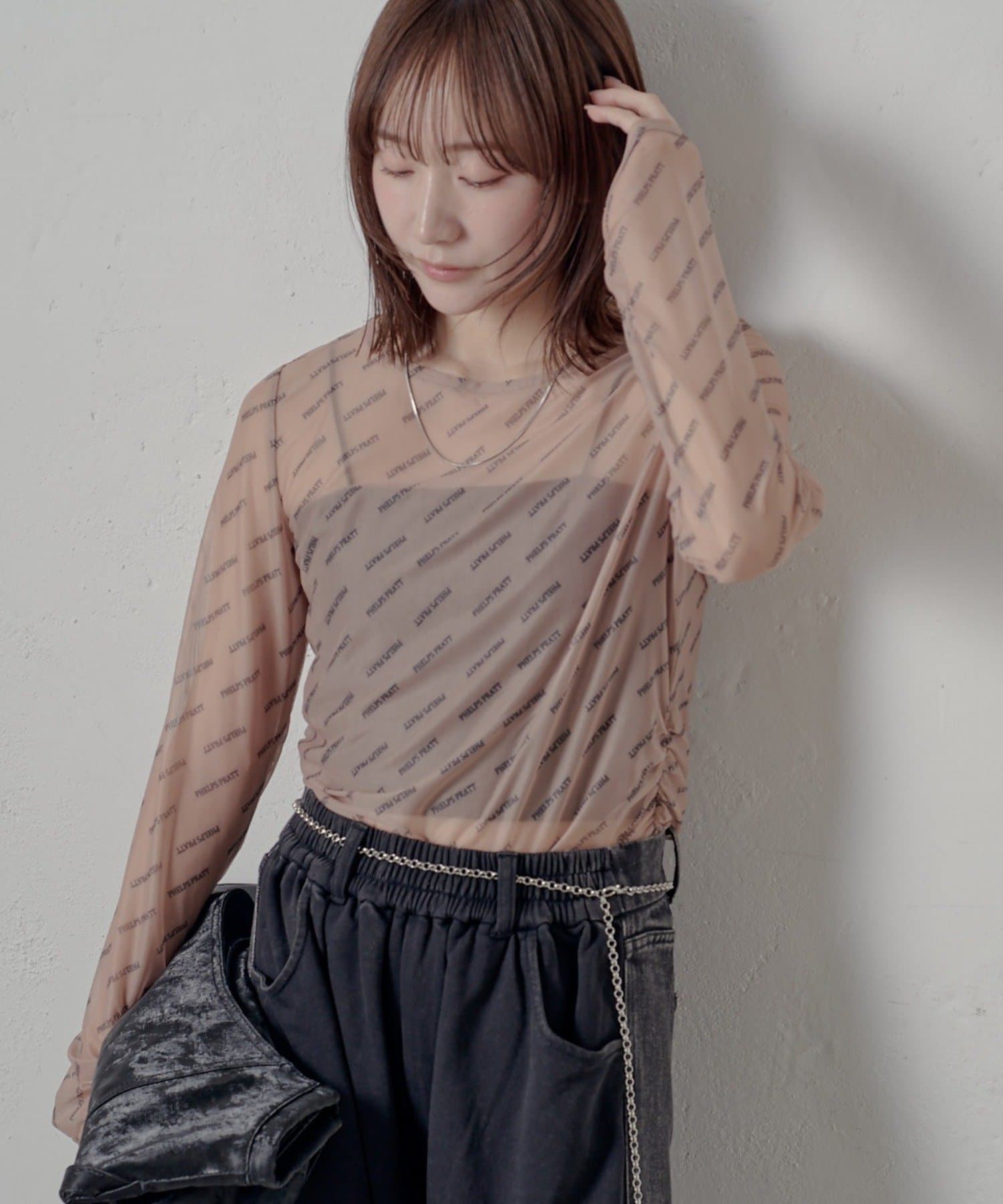 OUTLET(アウトレット) 【mline】タトゥーチュール トップス