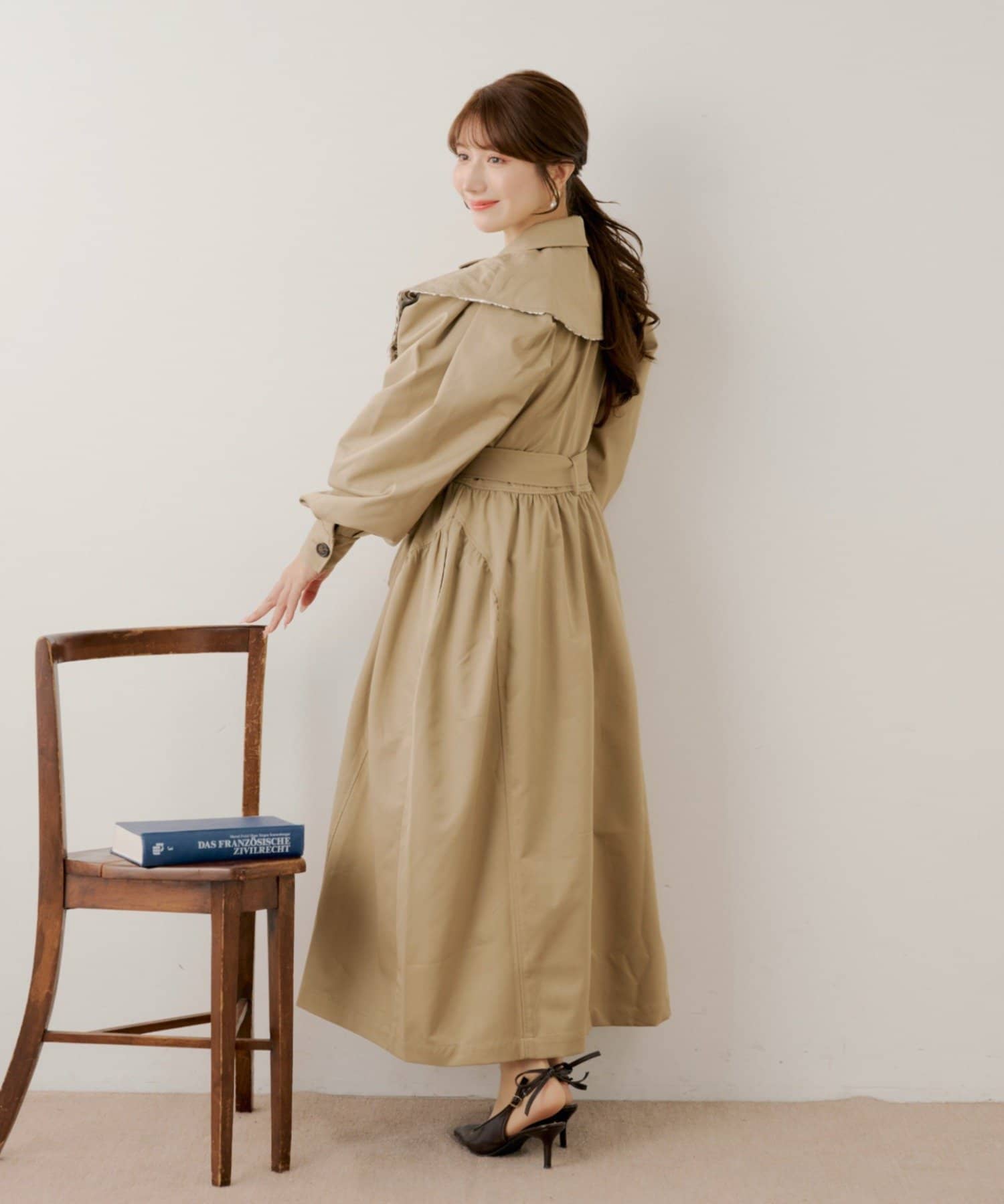 OUTLET(アウトレット) 【Chico】2wayBIGカラーパワショルトレンチコート