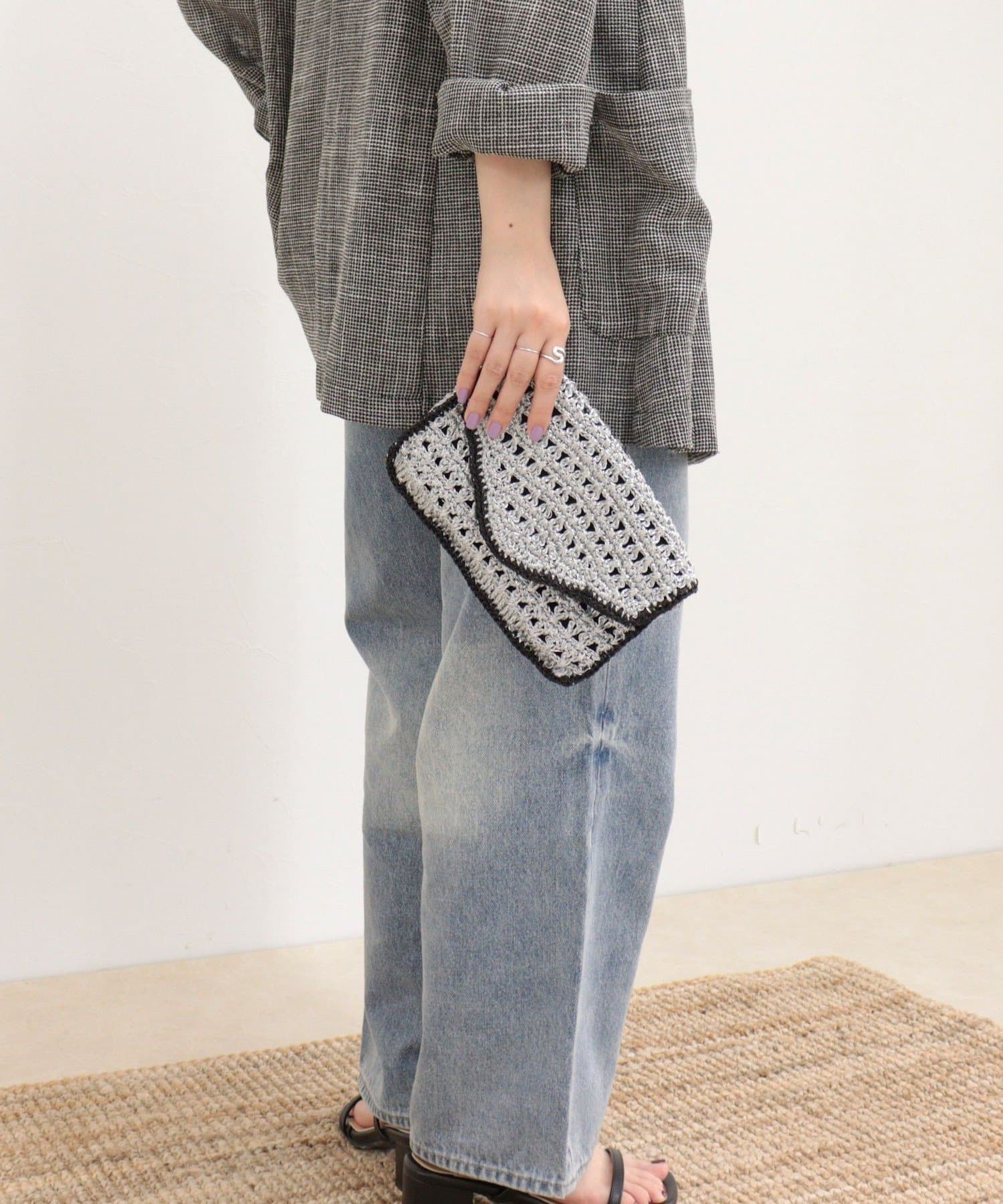 FREDY & GLOSTER(フレディ アンド グロスター) 手編みマクラメチェーンポシェット