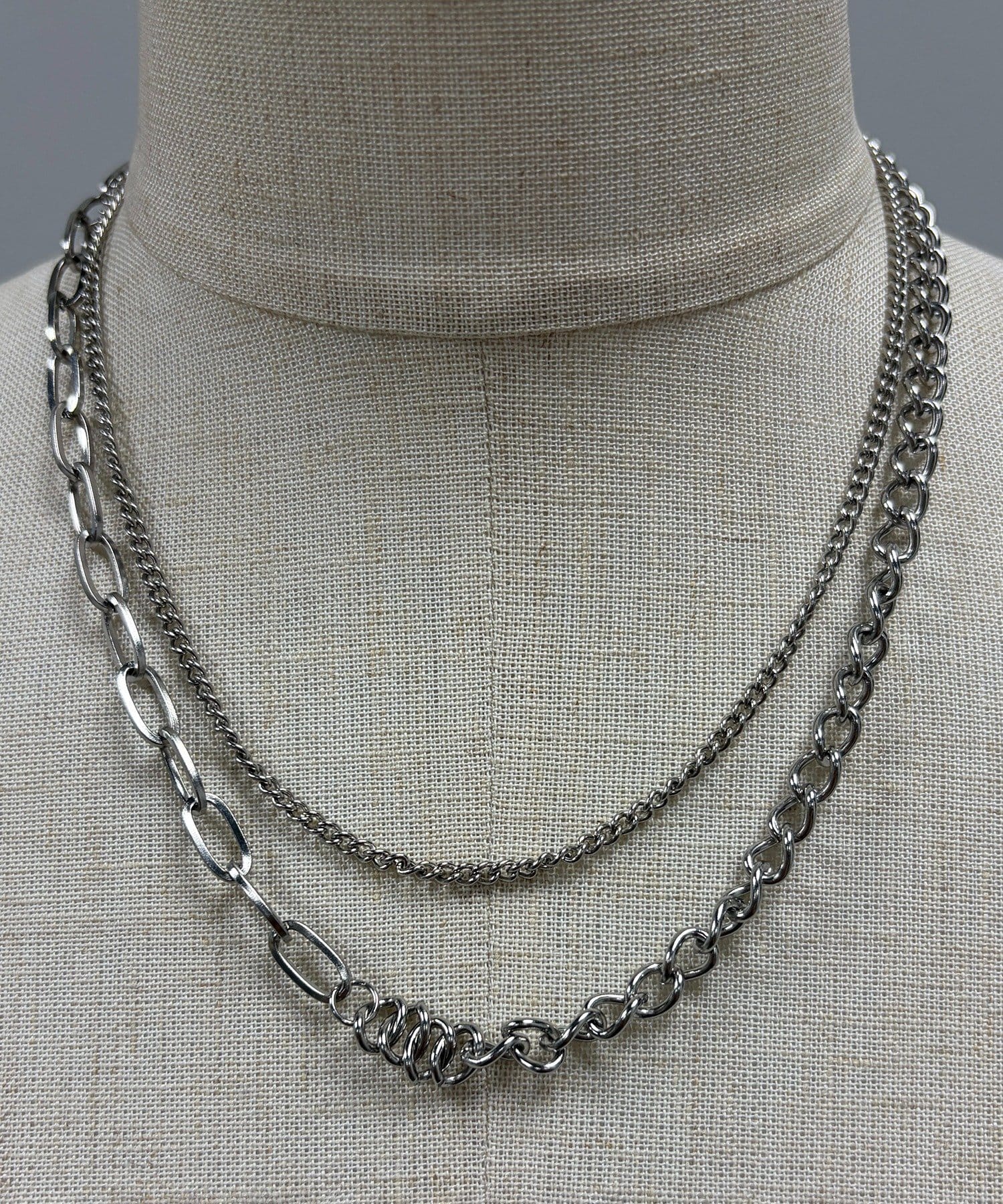 Remind me and forever(リマインドミーアンドフォーエバー) 【stainless steel】2連ネックレス