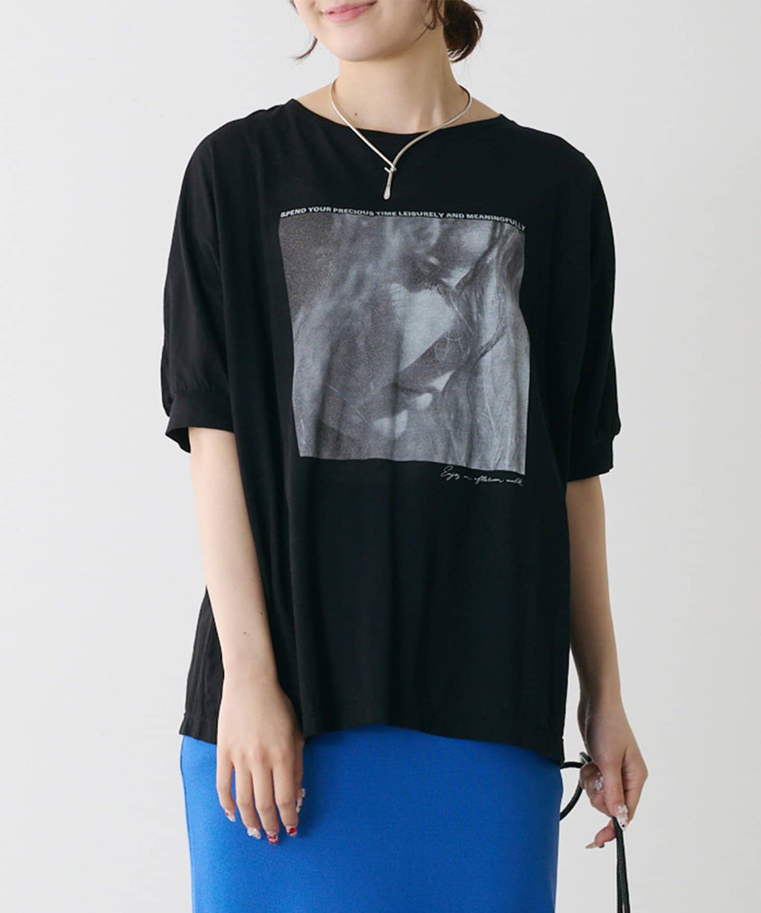 PUAL CE CIN(ピュアルセシン) シアーフォトプリントTシャツ