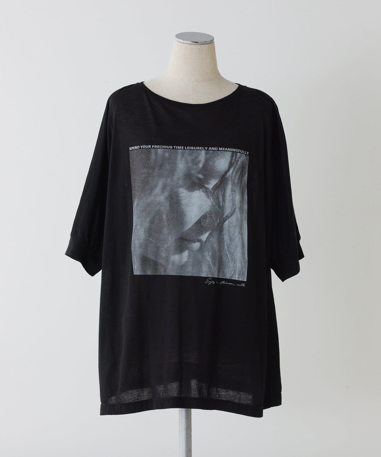 PUAL CE CIN(ピュアルセシン) シアーフォトプリントTシャツ