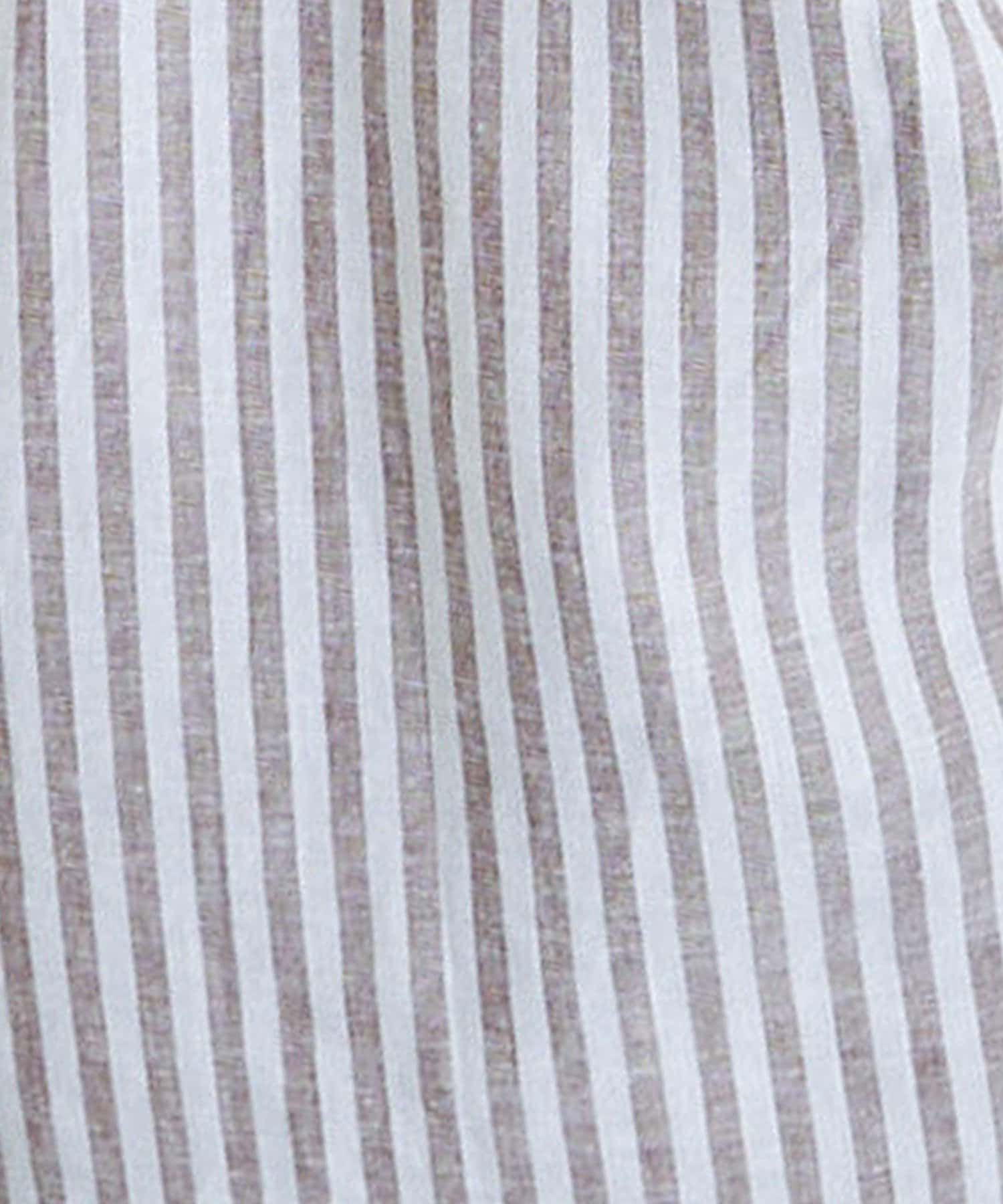 PUAL CE CIN(ピュアルセシン) 麻レーヨンストライプシャツ