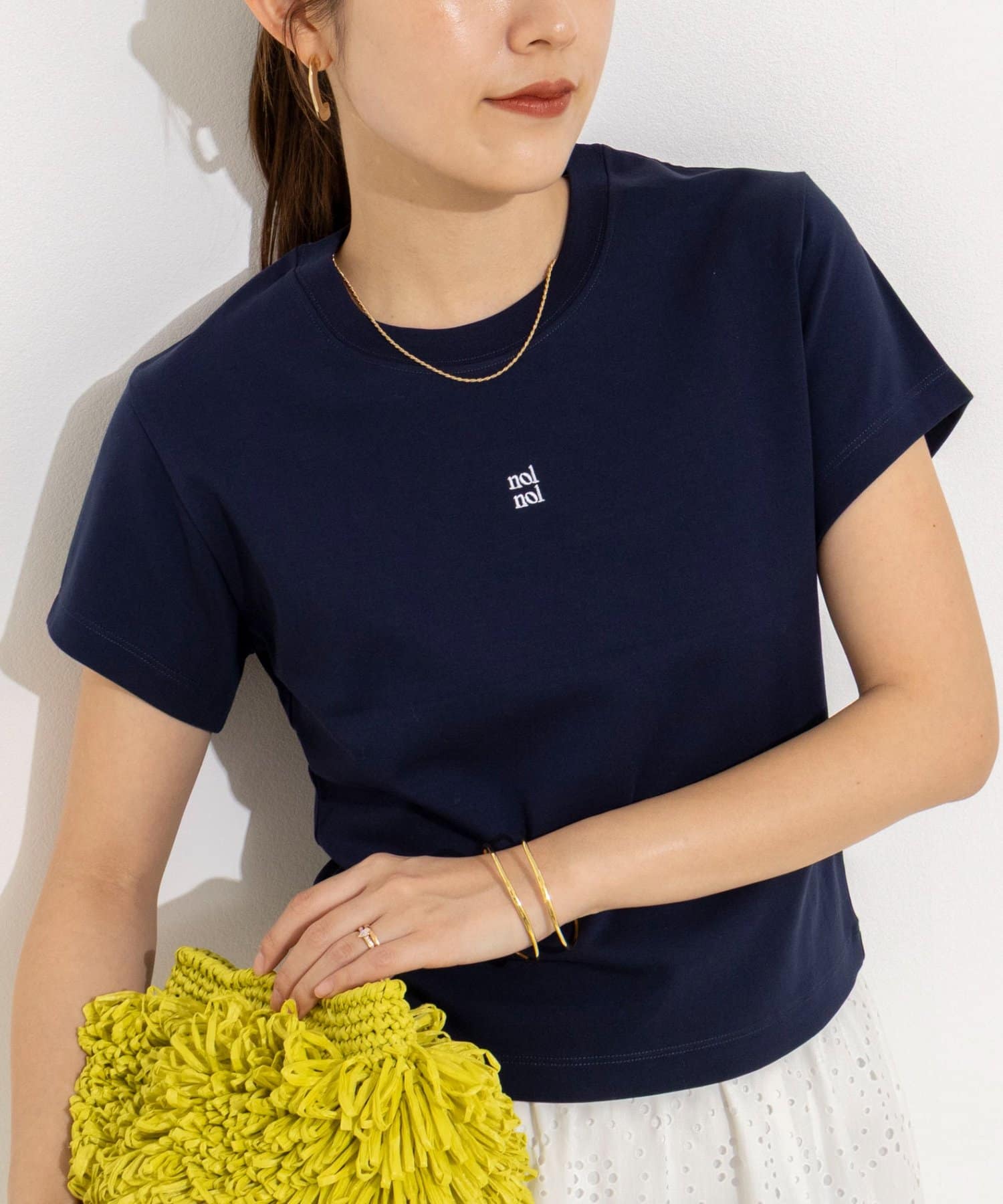 NOLLEY'S(ノーリーズ) 【nolnol/ノルノル】ウォッシャブルクルーネックTee