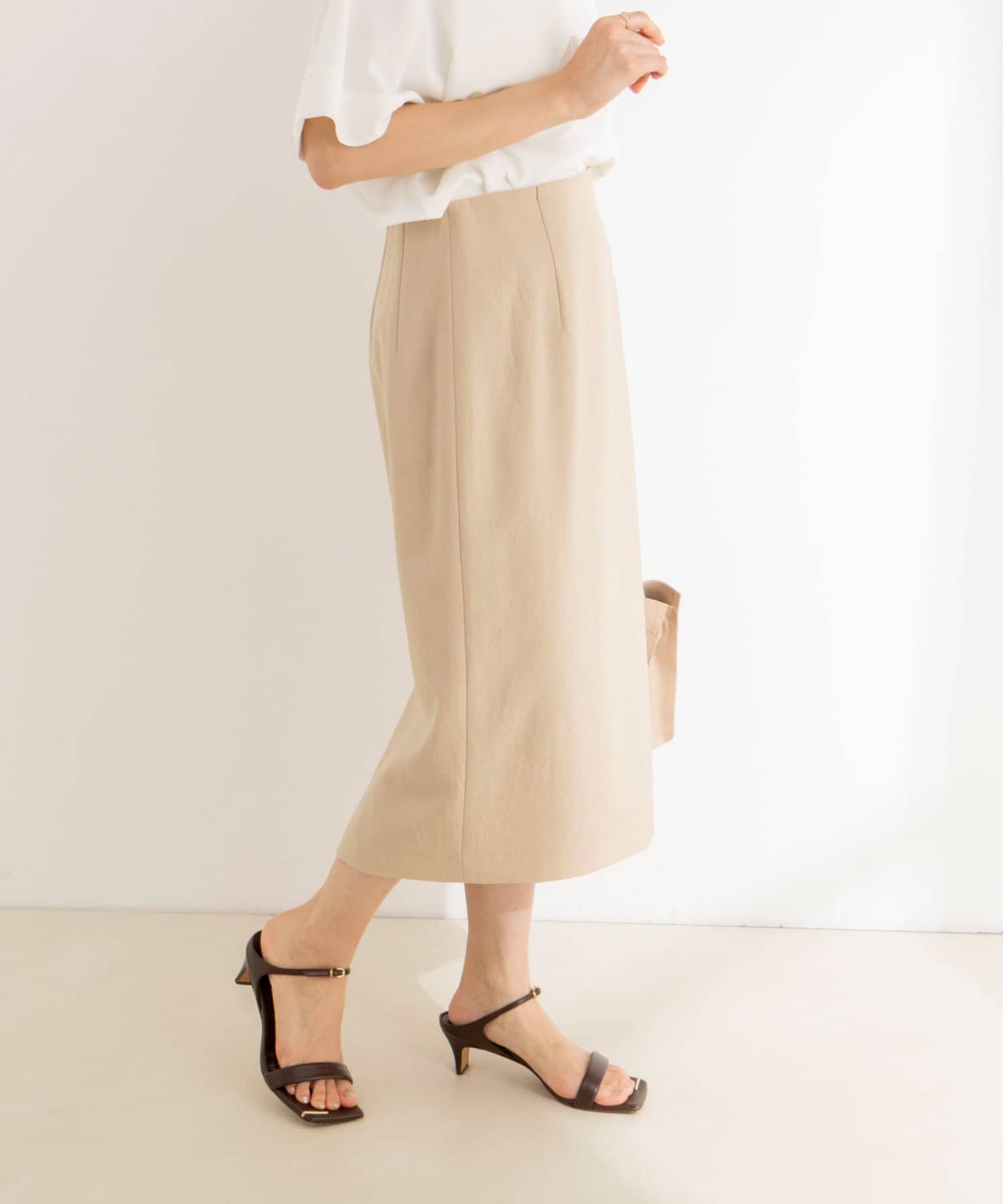 NOLLEY'S(ノーリーズ) 《セットアップ対応》ウォッシャブルストレッチツイルタイトスカート