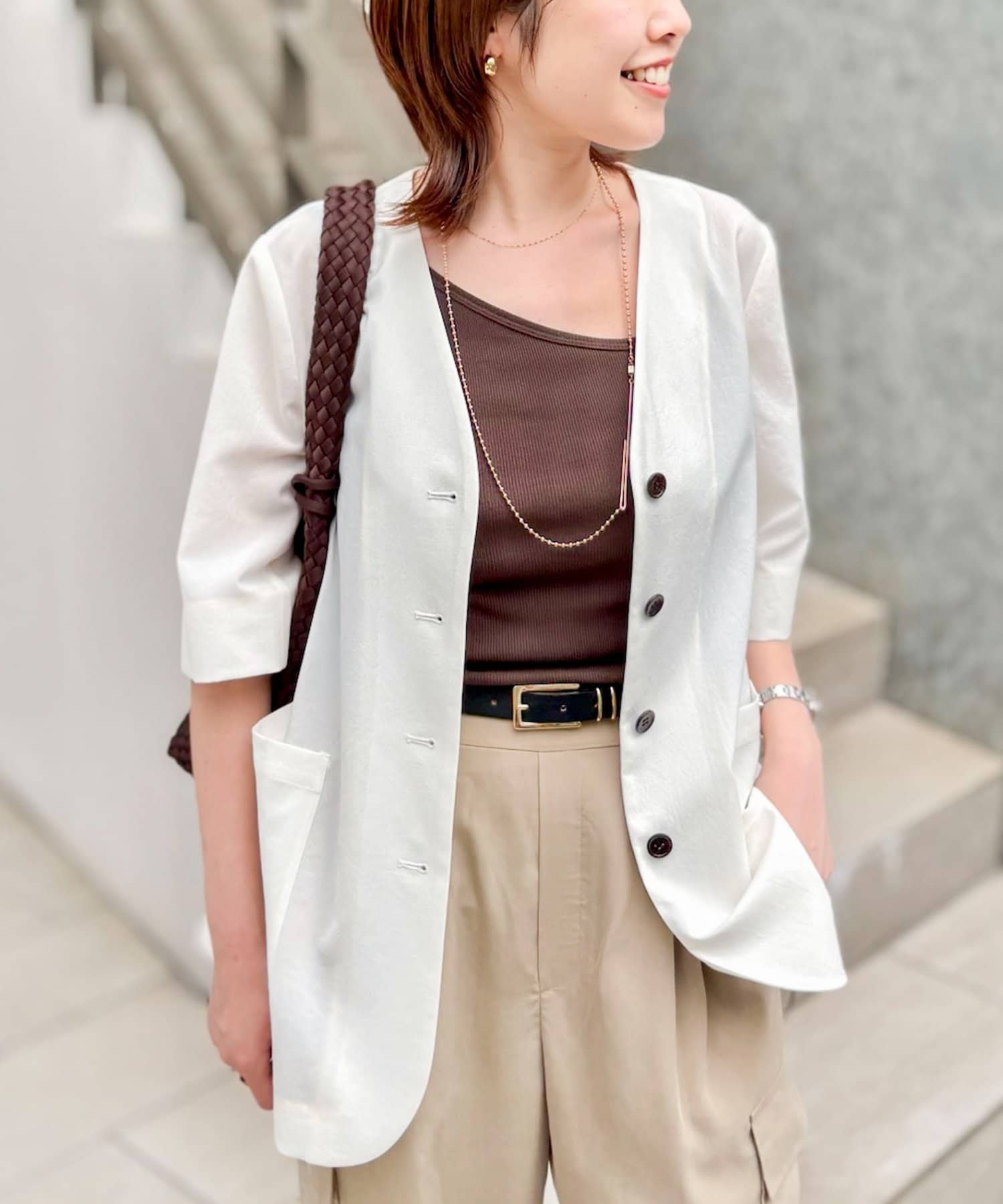 NOLLEY'S(ノーリーズ) ウォッシャブル高機能半袖ジャケット