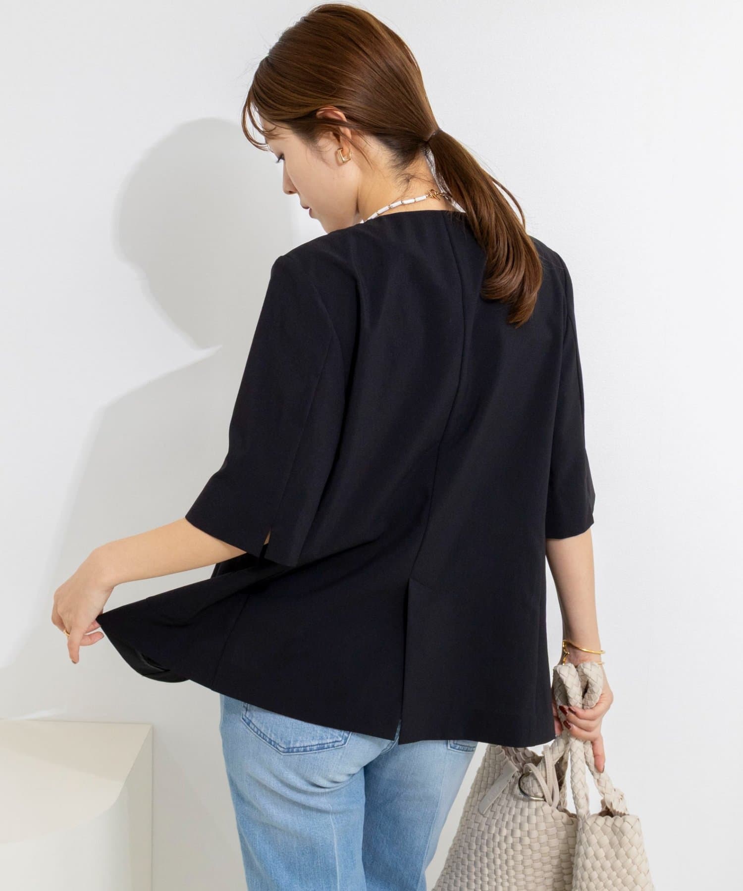 NOLLEY'S(ノーリーズ) ウォッシャブル高機能半袖ジャケット