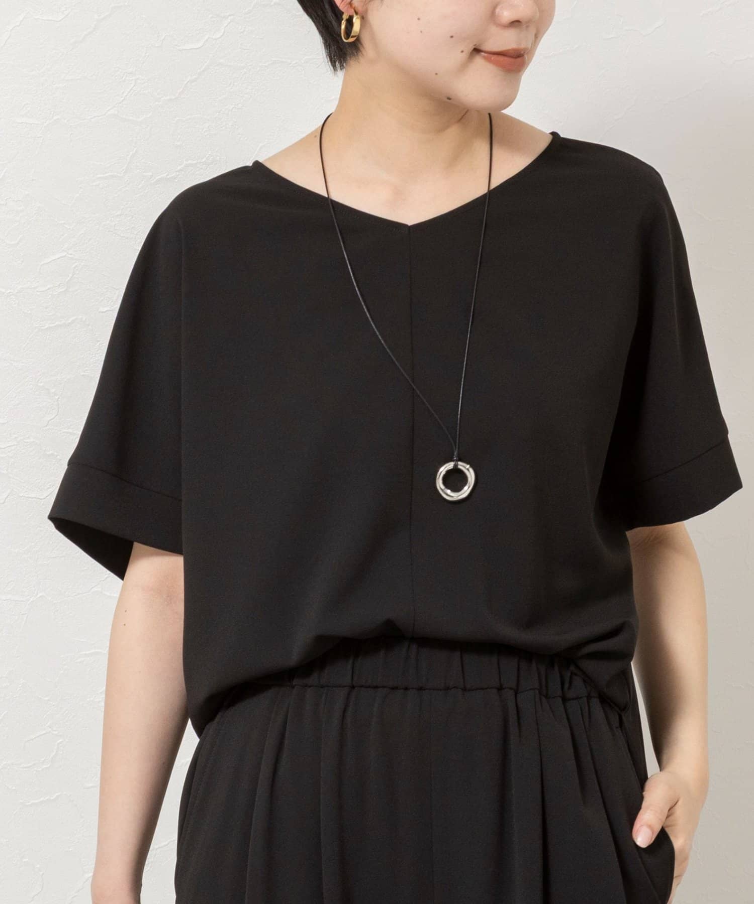 NOLLEY'S(ノーリーズ) 【WEB＆一部店舗限定カラー】ジョーゼットＶネックプルオーバー