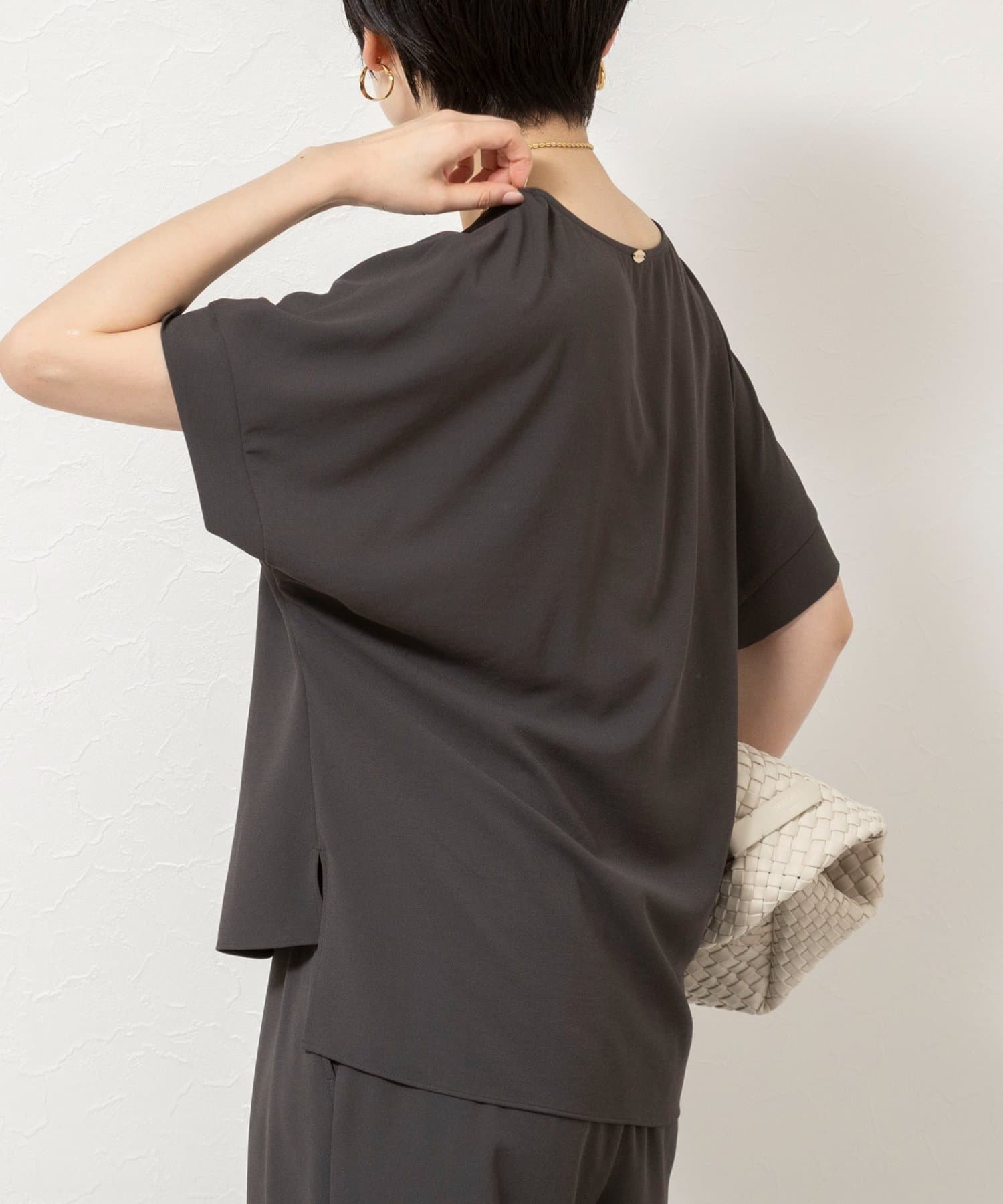 NOLLEY'S(ノーリーズ) 【WEB＆一部店舗限定カラー】ジョーゼットＶネックプルオーバー