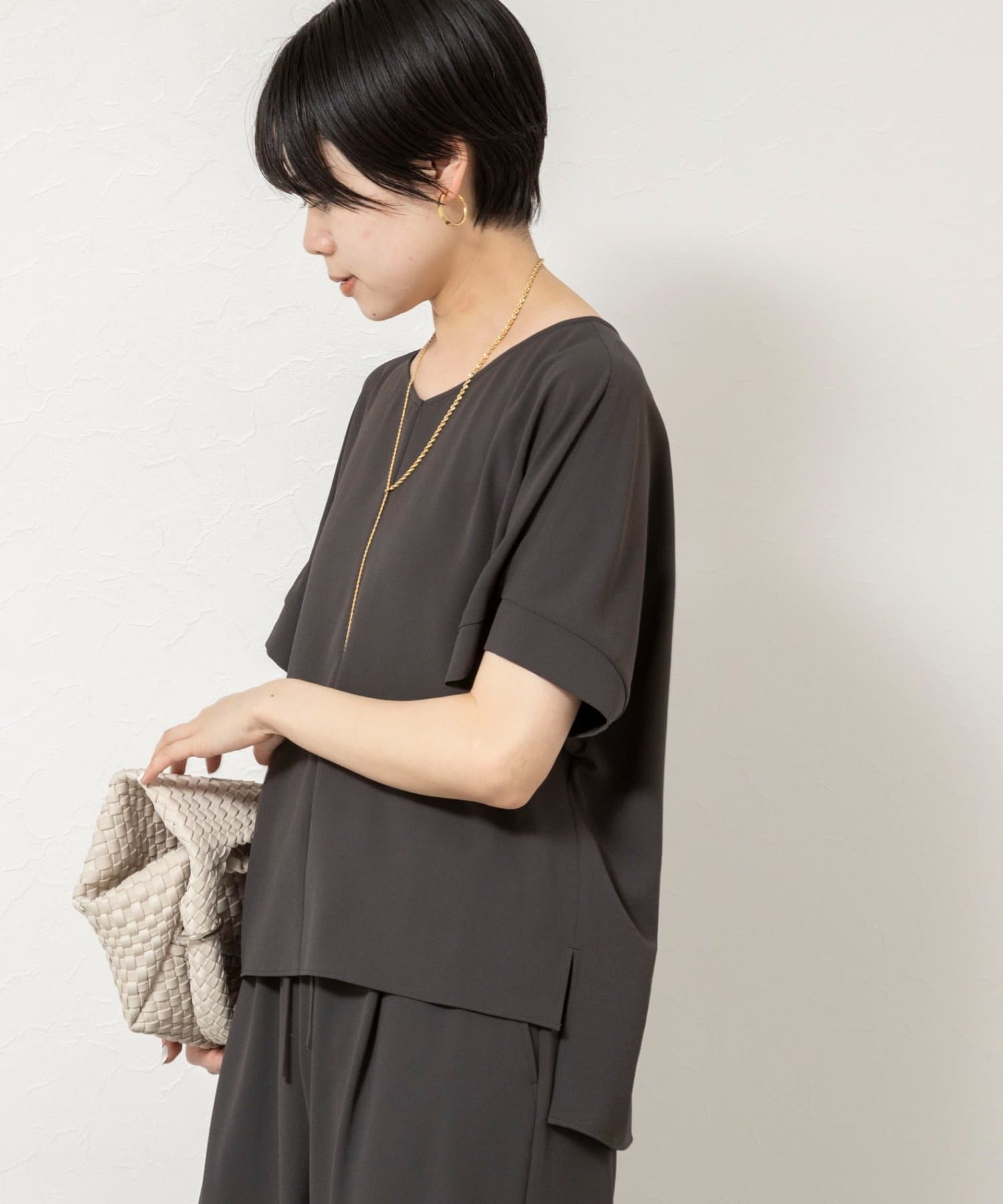 NOLLEY'S(ノーリーズ) 【WEB＆一部店舗限定カラー】ジョーゼットＶネックプルオーバー