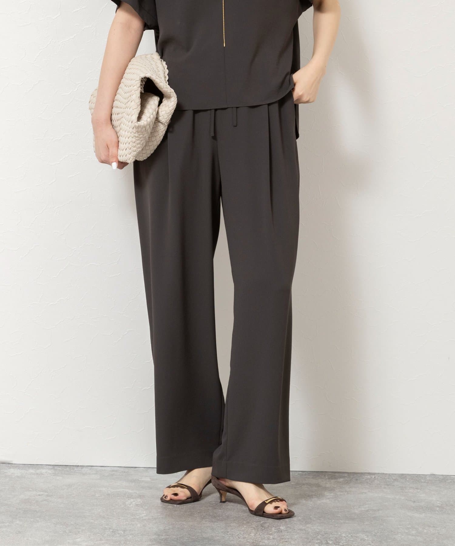 NOLLEY'S(ノーリーズ) 【WEB＆一部店舗限定カラー】ジョーゼットイージーワイドパンツ