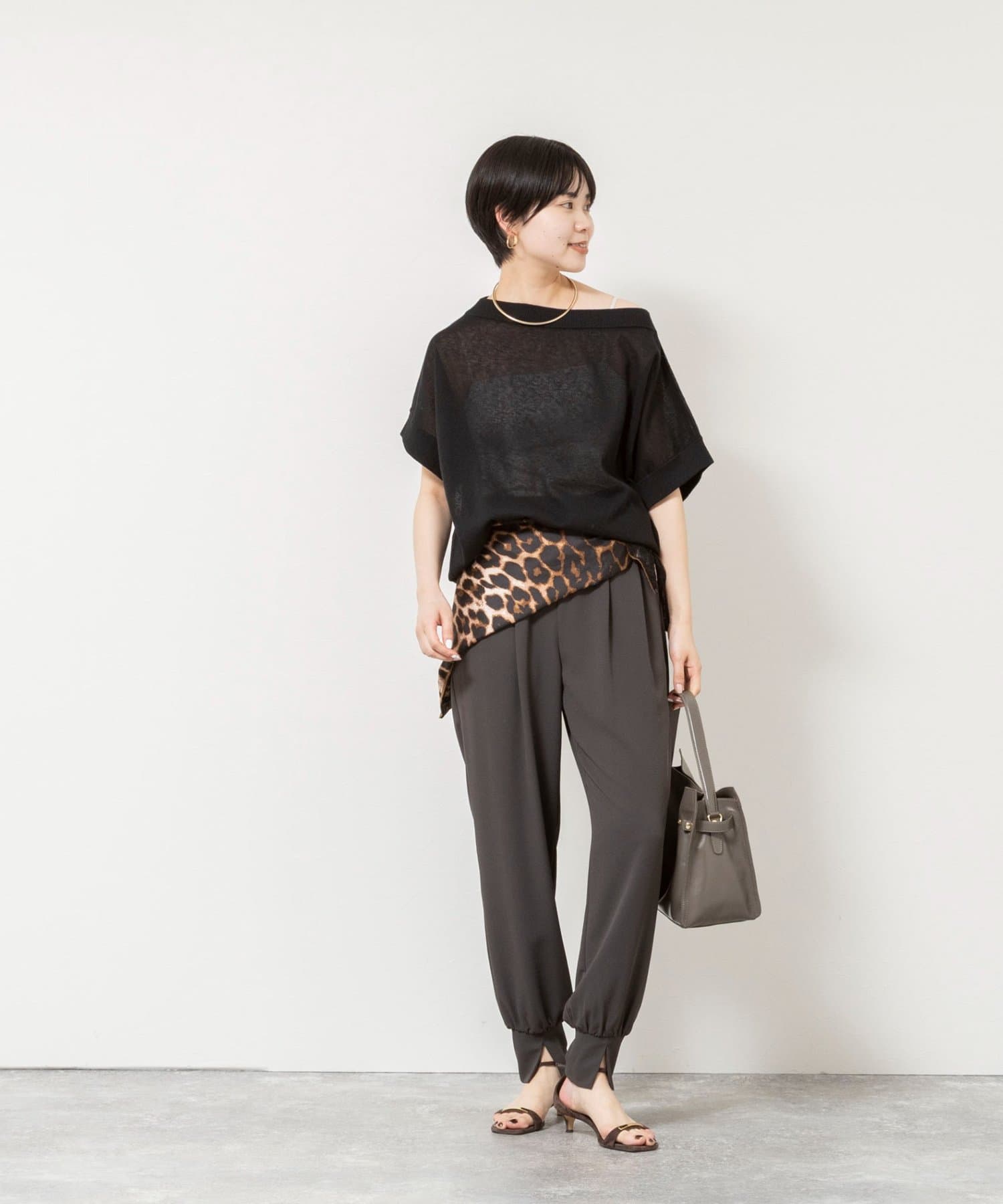 NOLLEY'S(ノーリーズ) 【WEB＆一部店舗限定カラー】《セットアップ対応》ジョーゼットジョガーパンツ