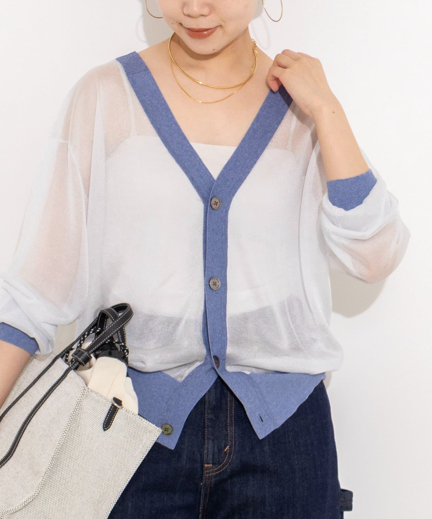 NOLLEY'S(ノーリーズ) シアー2WAYカーディガン星インターシャ