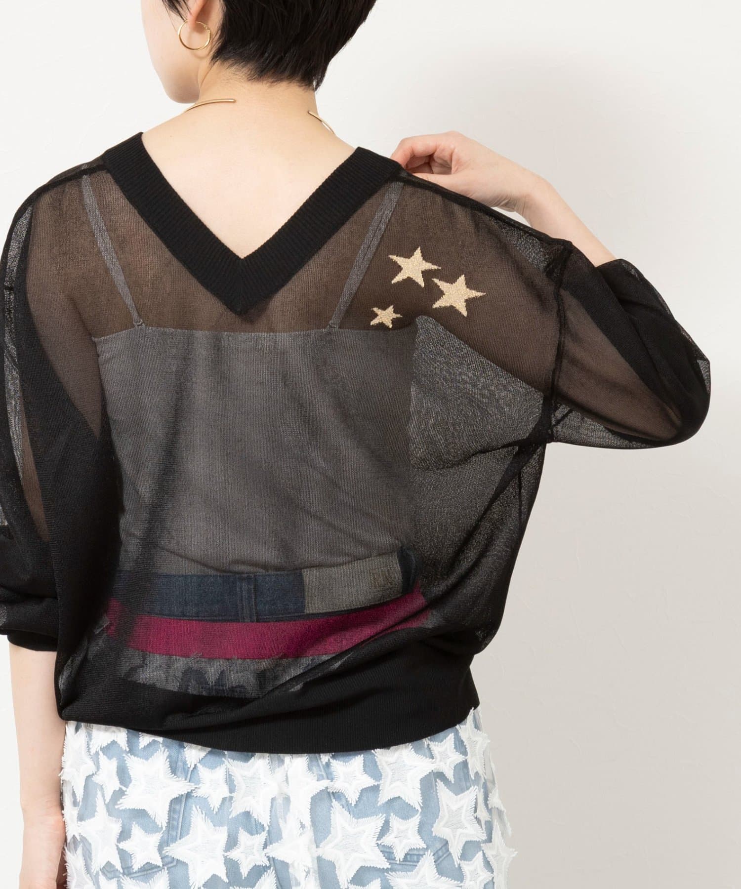 NOLLEY'S(ノーリーズ) シアー2WAYカーディガン星インターシャ