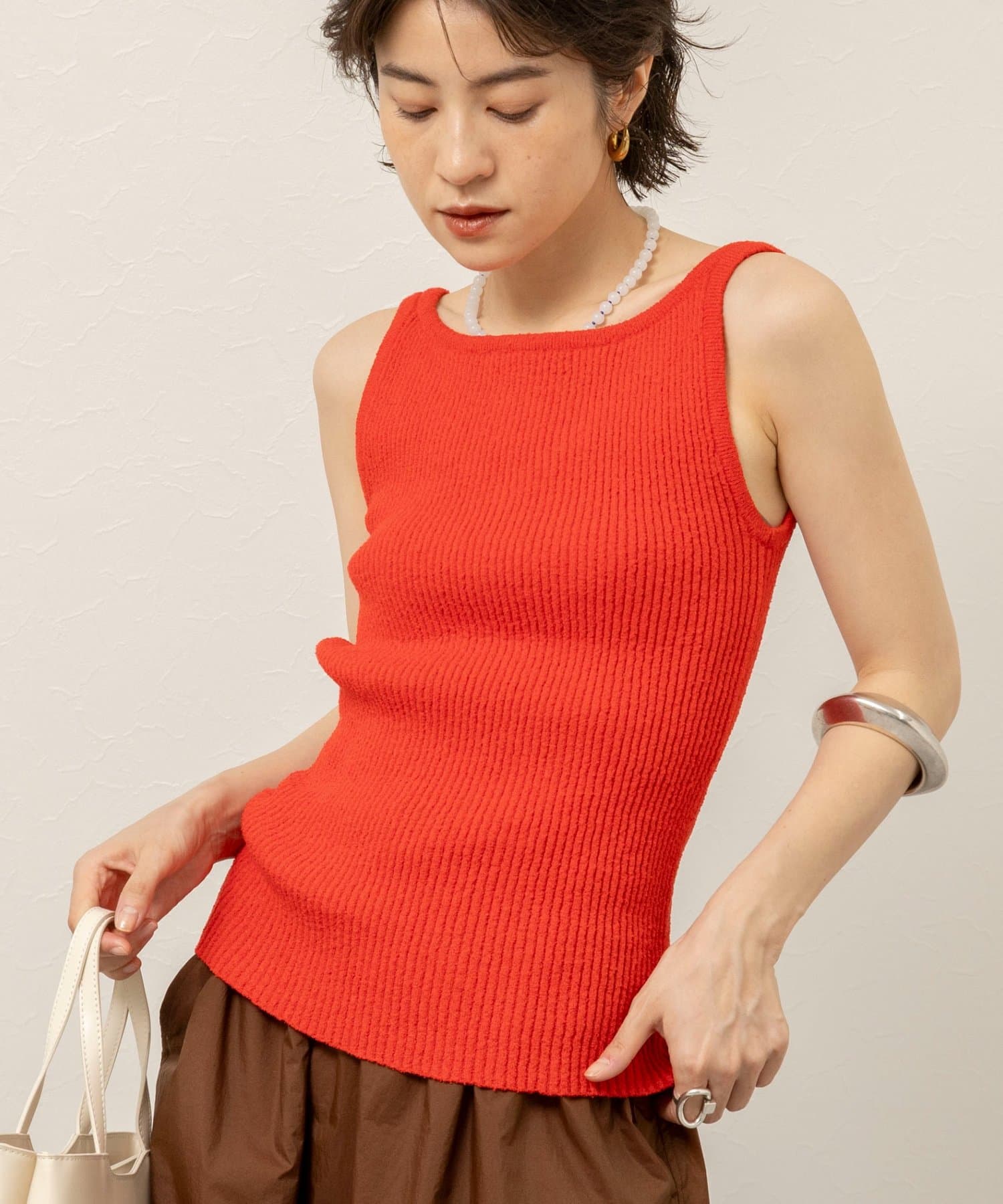 NOLLEY'S(ノーリーズ) 《手洗い可能》ブークレタンクトップ